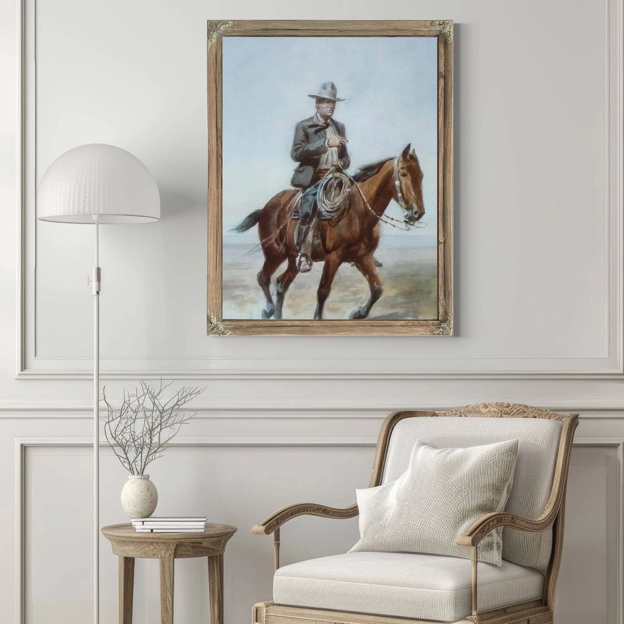 Russel On Redbird By Charles Marion Russell Fine Art Print