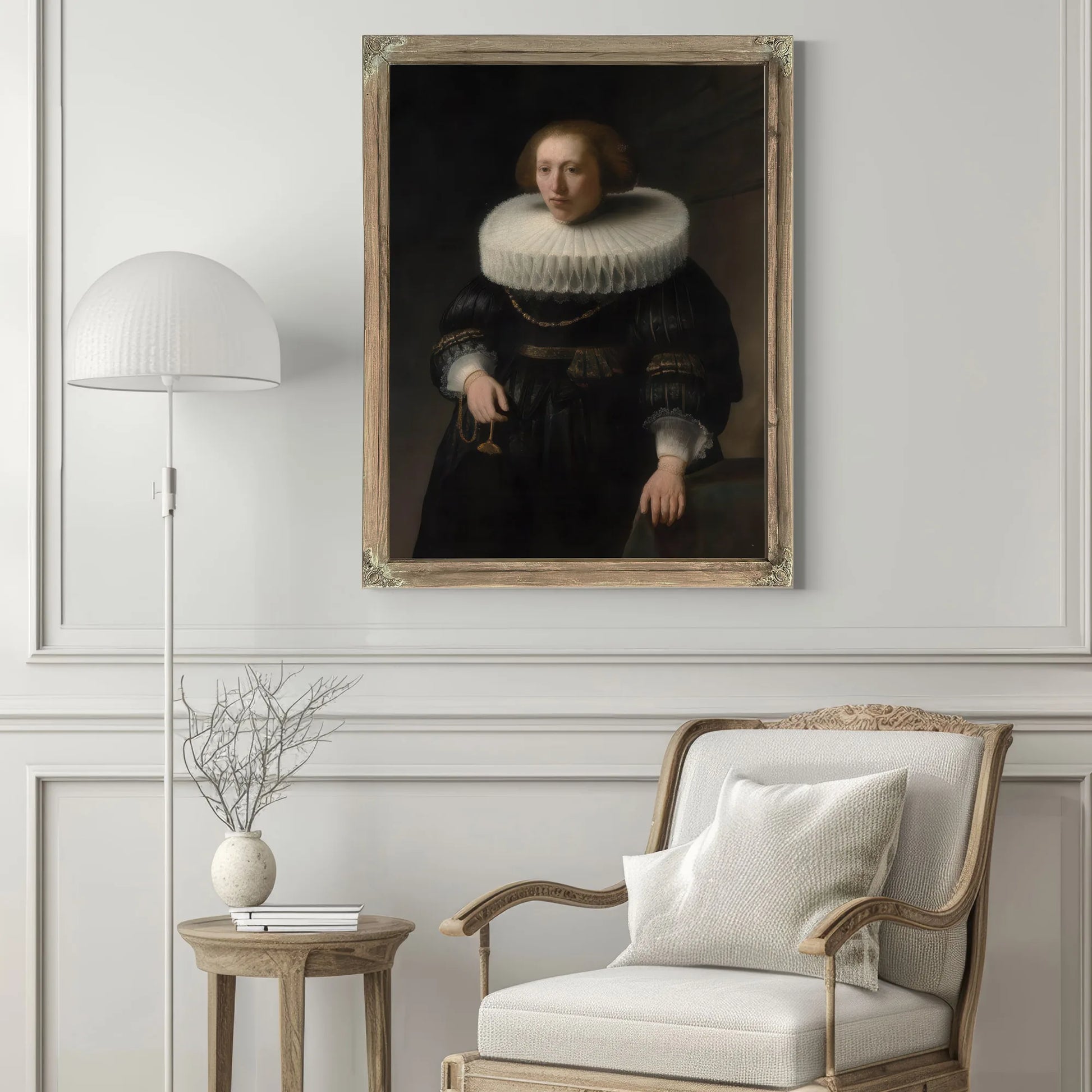 Portrait Of A Woman Probably A Member Of The Van Beresteyn Family By Rembrandt Fine Art Print