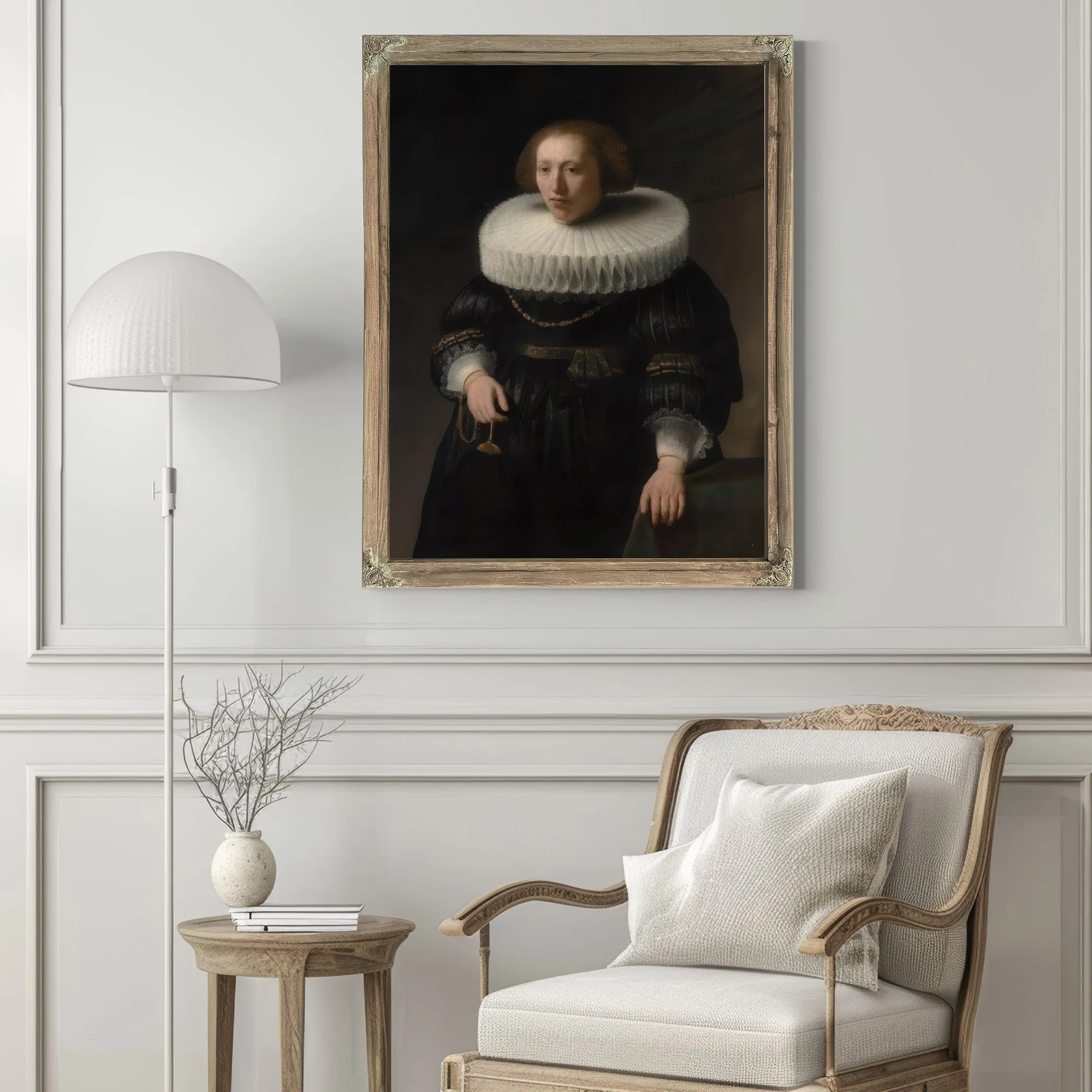 Portrait Of A Woman Probably A Member Of The Van Beresteyn Family By Rembrandt Fine Art Print
