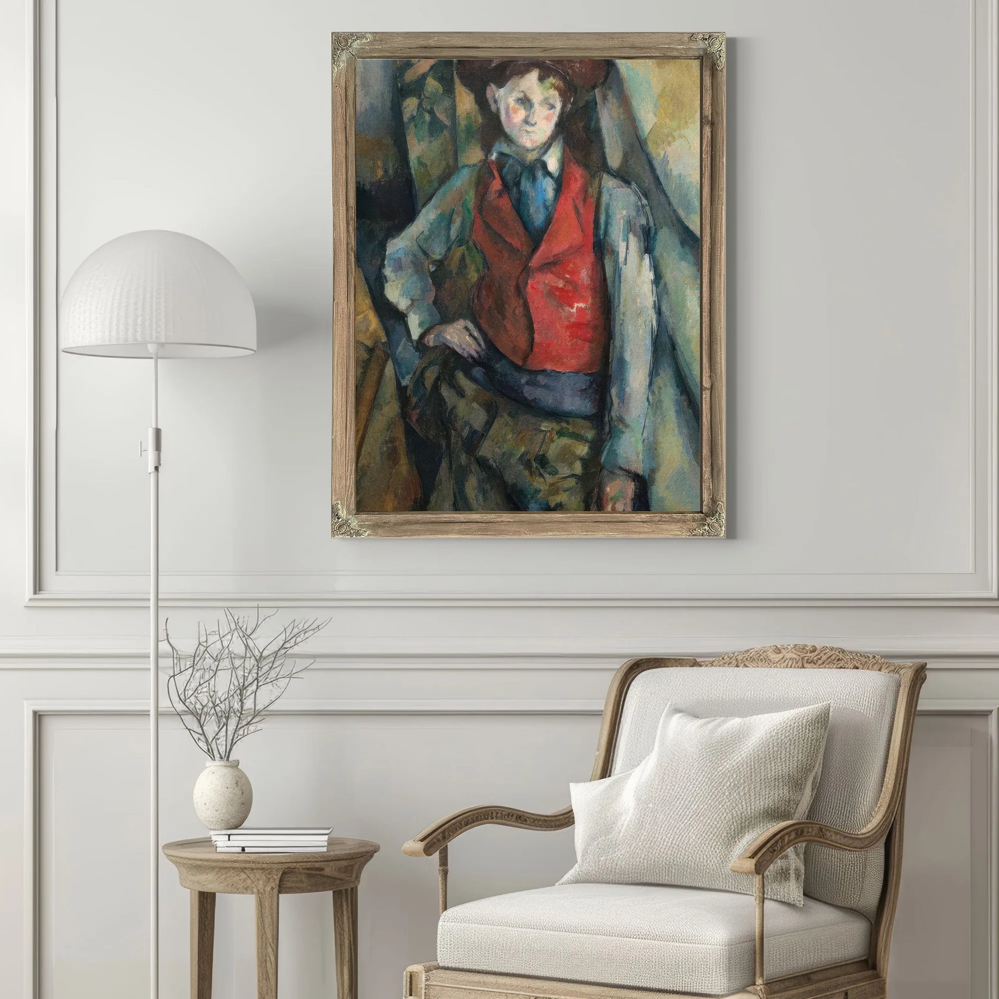 Boy In A Red Waistcoat 1890 By Paul Cezanne Fine Art Print