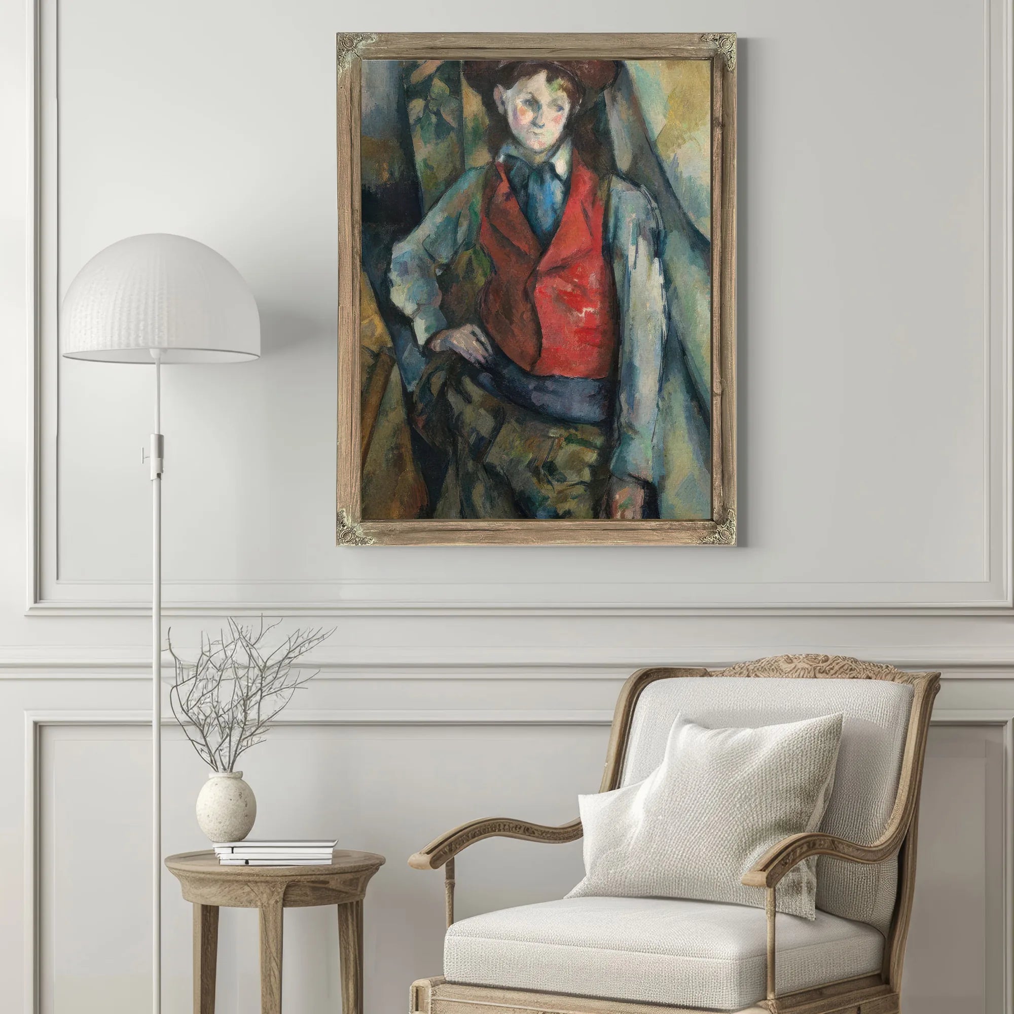 Boy In A Red Waistcoat 1890 By Paul Cezanne Fine Art Print
