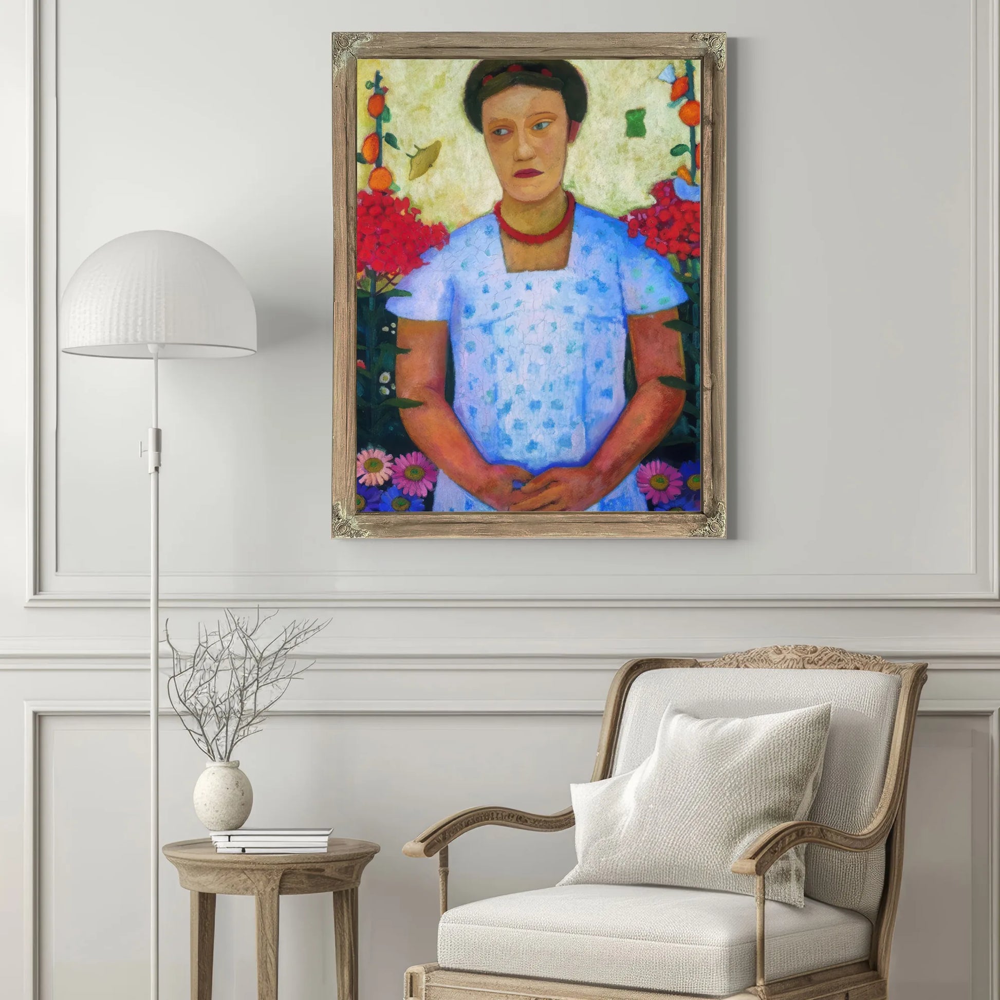 Portrait Of Lee Hoetger With Flowers 1906 By Paula Modersohn Becker Fine Art Print