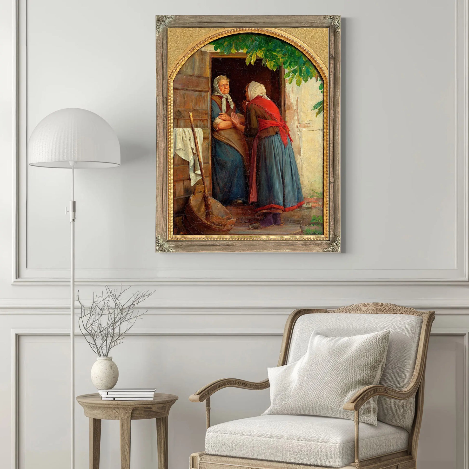 Two Women Talking 2 by Carl Bloch
