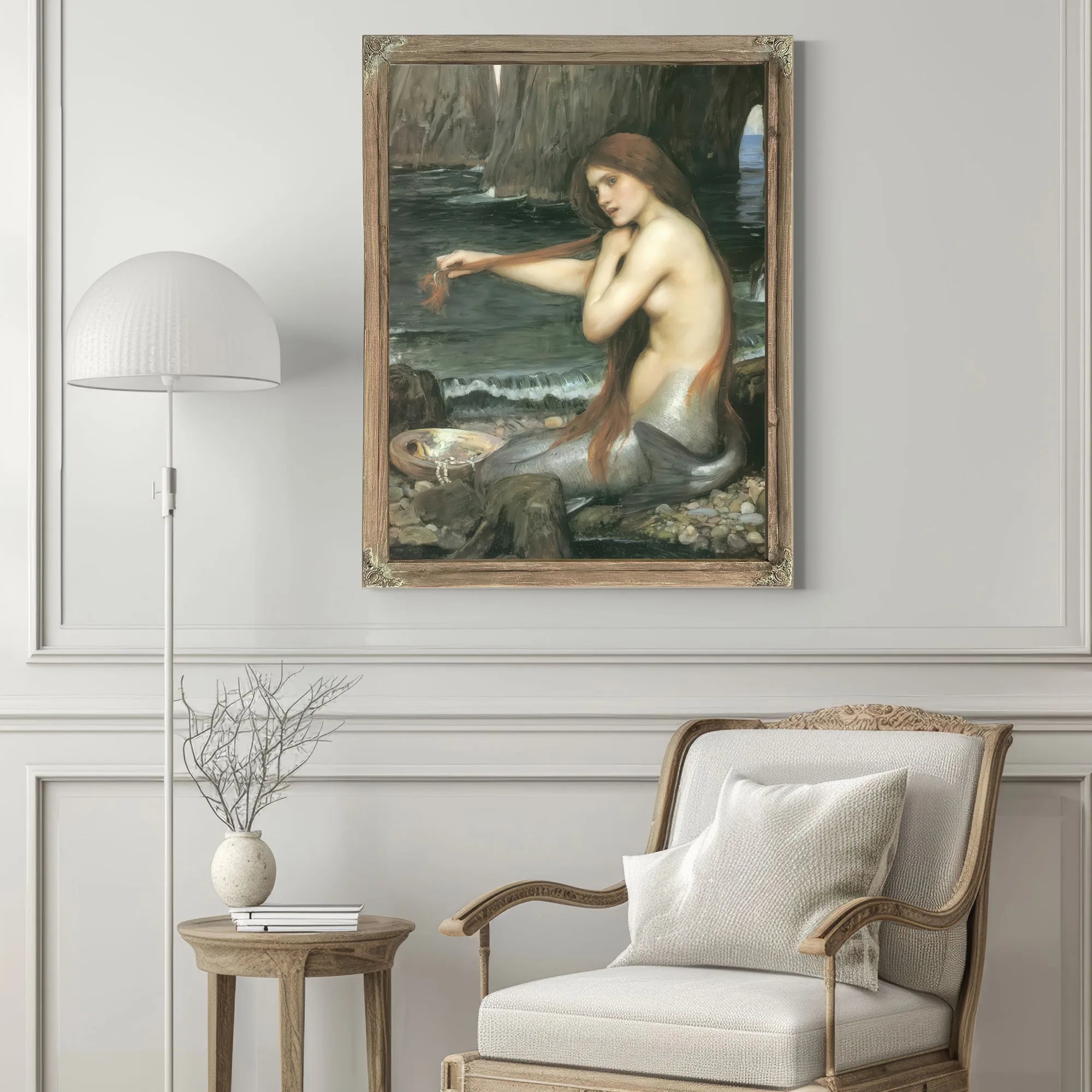A Mermaid By John Waterhouse Fine Art Print