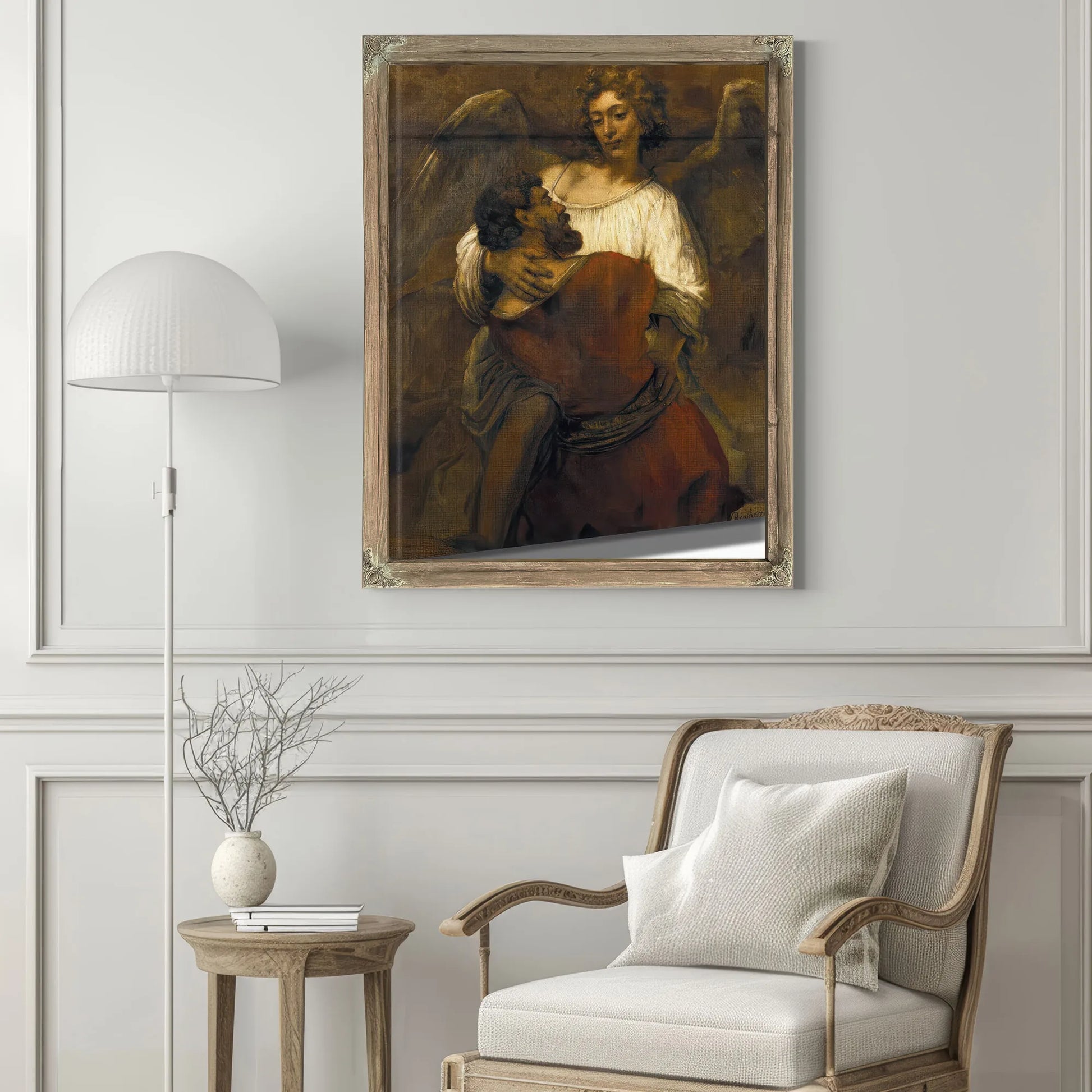 Jacob Wrestling With The Angel By Rembrandt Fine Art Print