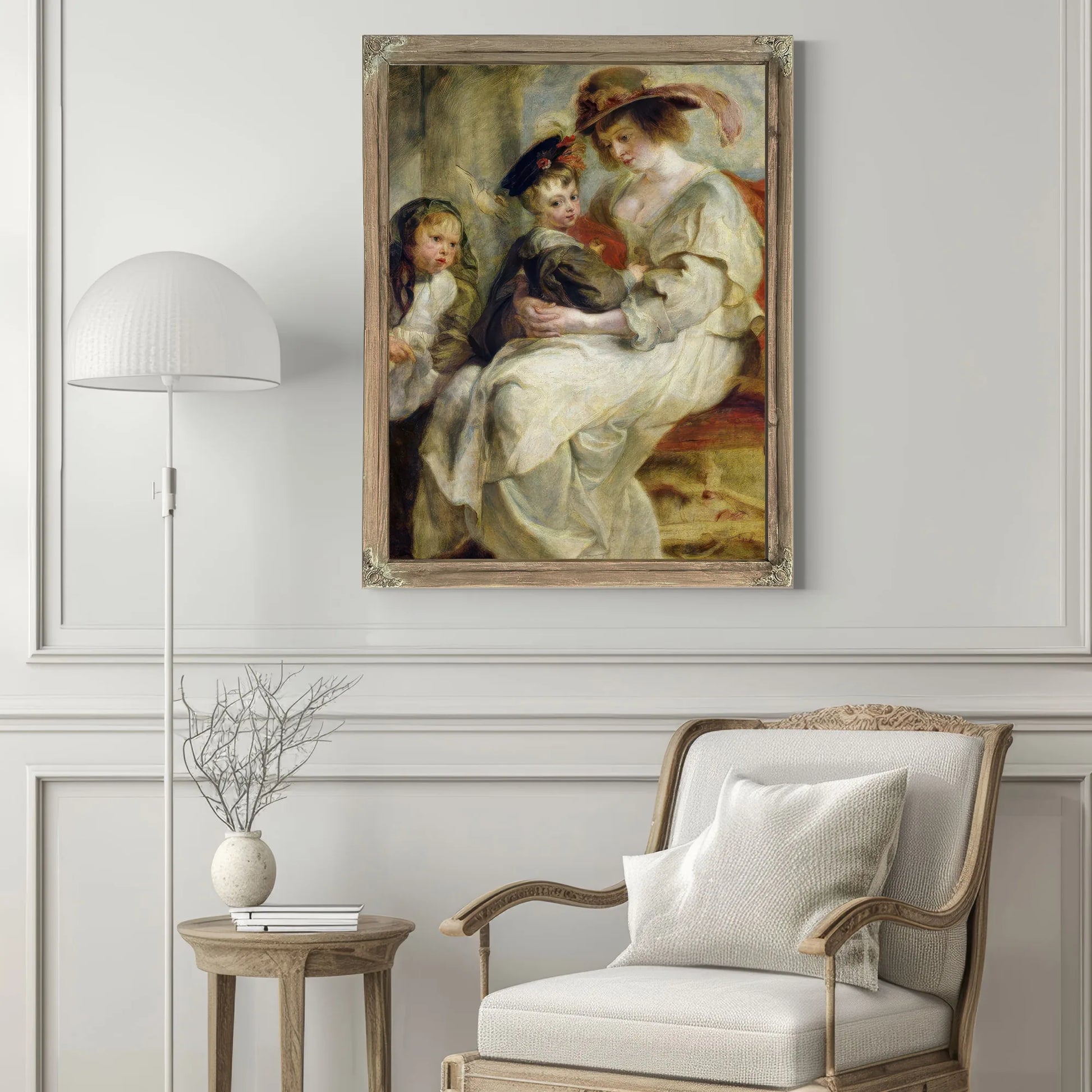 Helene Fourment (1614 73) With Two Of Her Children Claire Jeanne And Francois By Peter Paul Rubens Fine Art Print