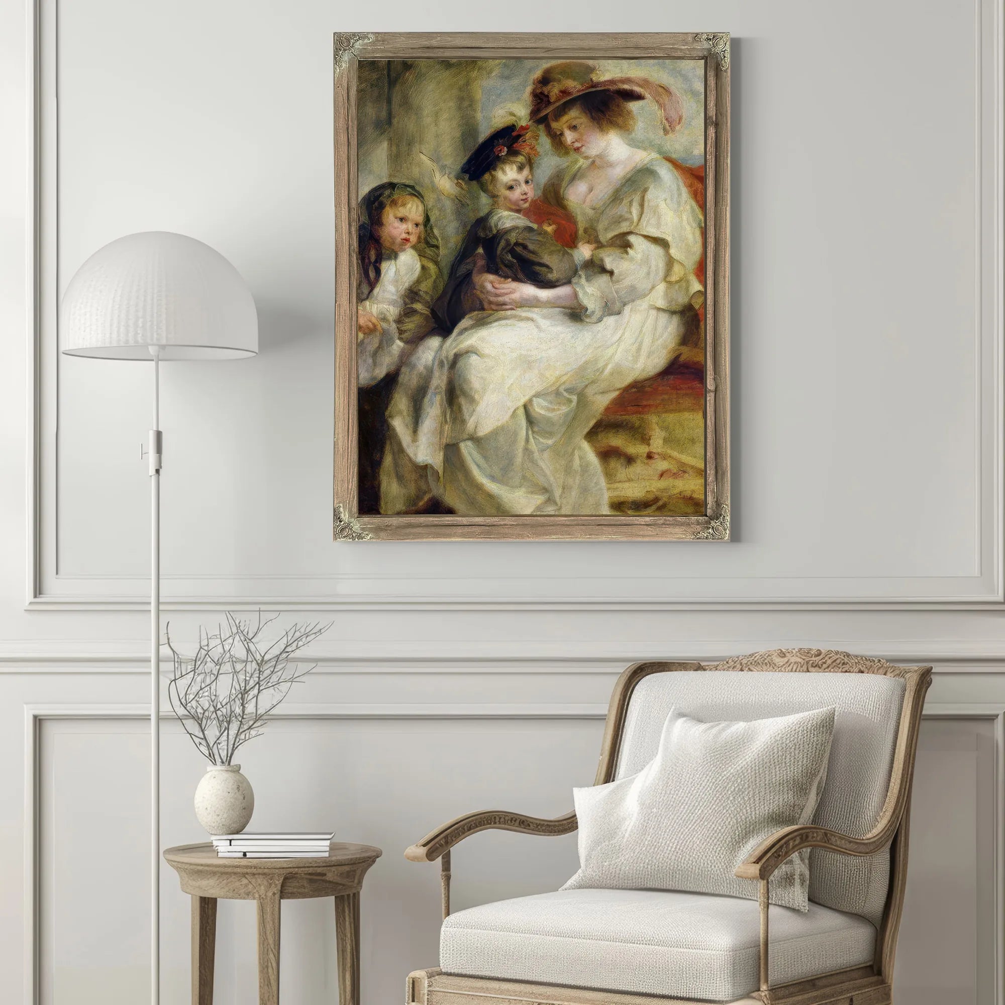 Helene Fourment (1614 73) With Two Of Her Children Claire Jeanne And Francois By Peter Paul Rubens Fine Art Print