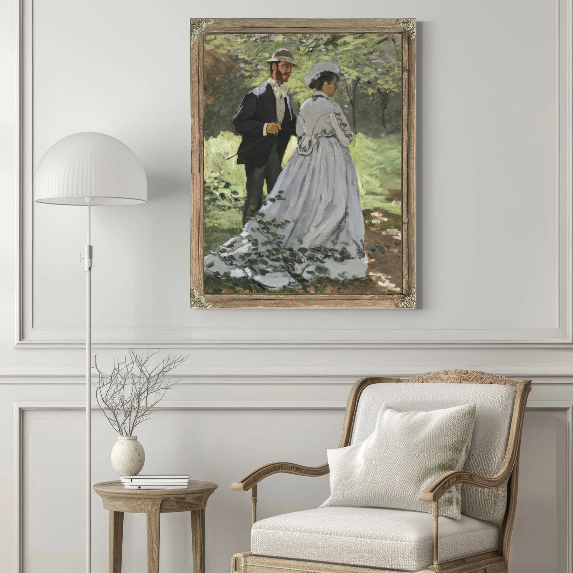 Bazille And Camille (Study For Dejeuner Sur L'herbe By Claude Monet Fine Art Print