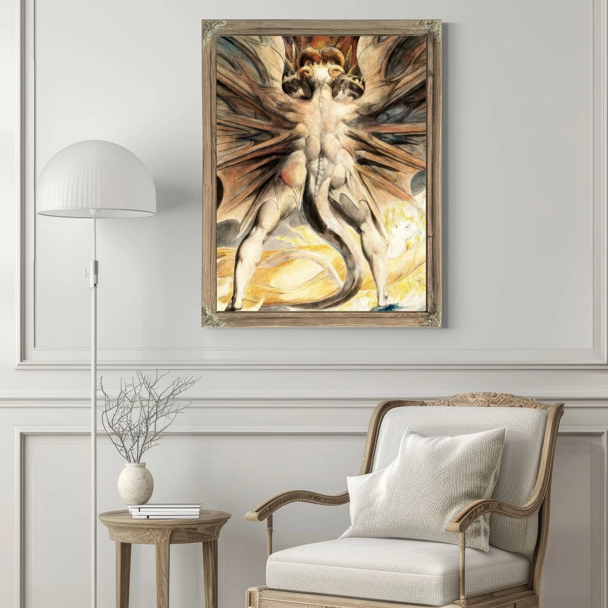 The Great Red Dragon And The Woman Clothed In Sun 1803 43 7 X 34 8 Cm Brooklyn Museum By William Blake Fine Art Print