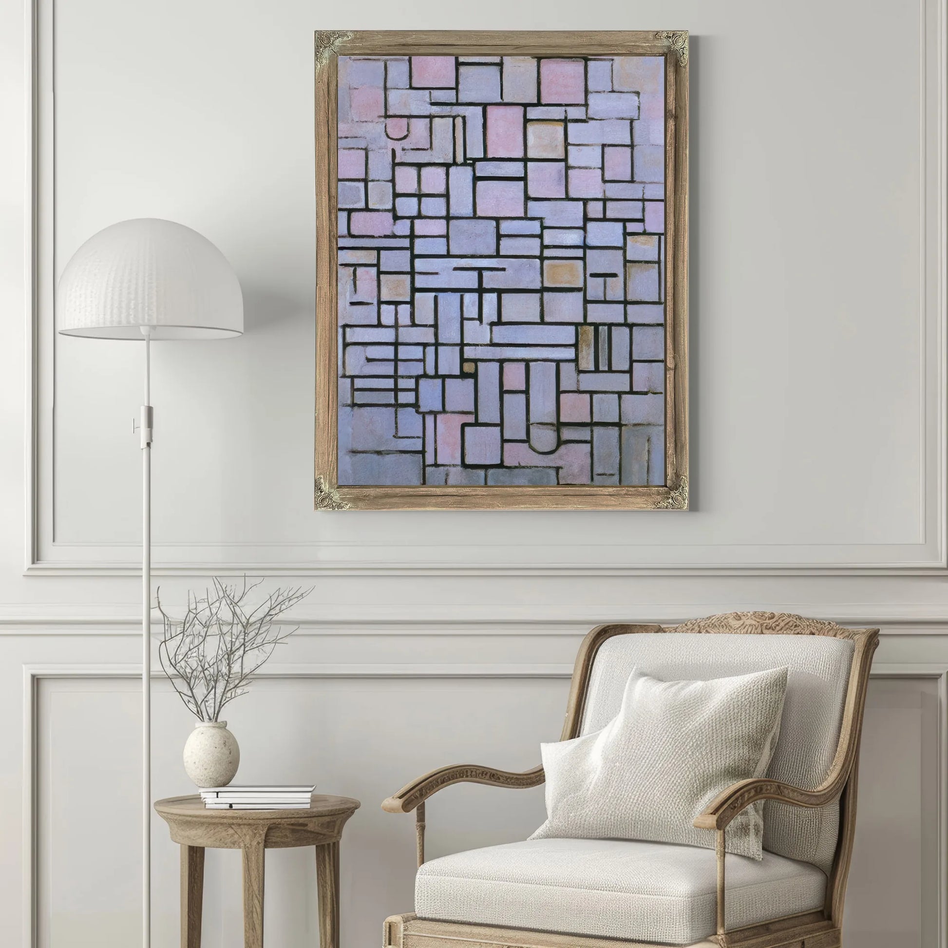 Composition No 6 1914 Oil On Canvas 880X610Mm Haags Gemeentenmuseum By Piet Mondrian Fine Art Print