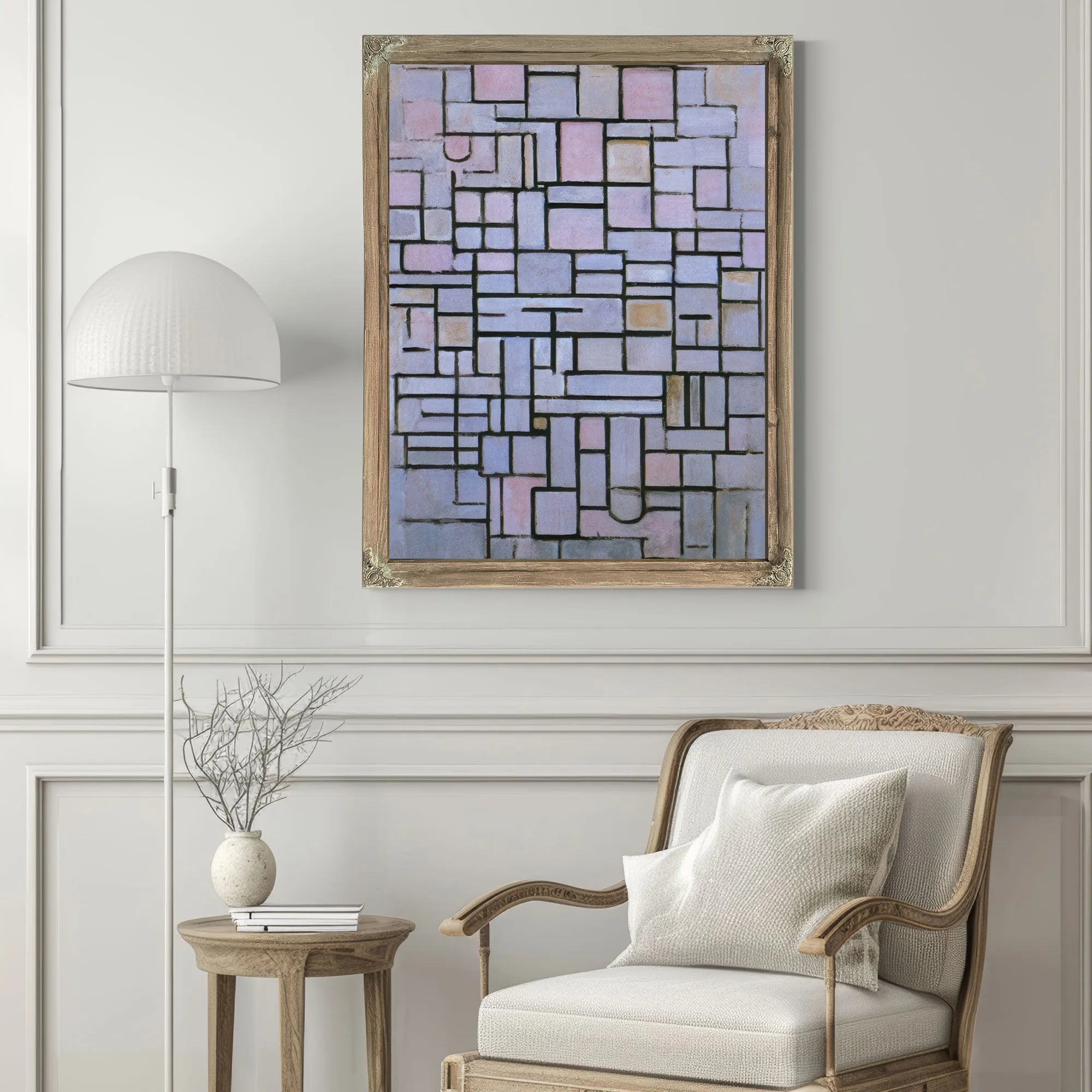 Composition No 6 1914 Oil On Canvas 880X610Mm Haags Gemeentenmuseum By Piet Mondrian Fine Art Print
