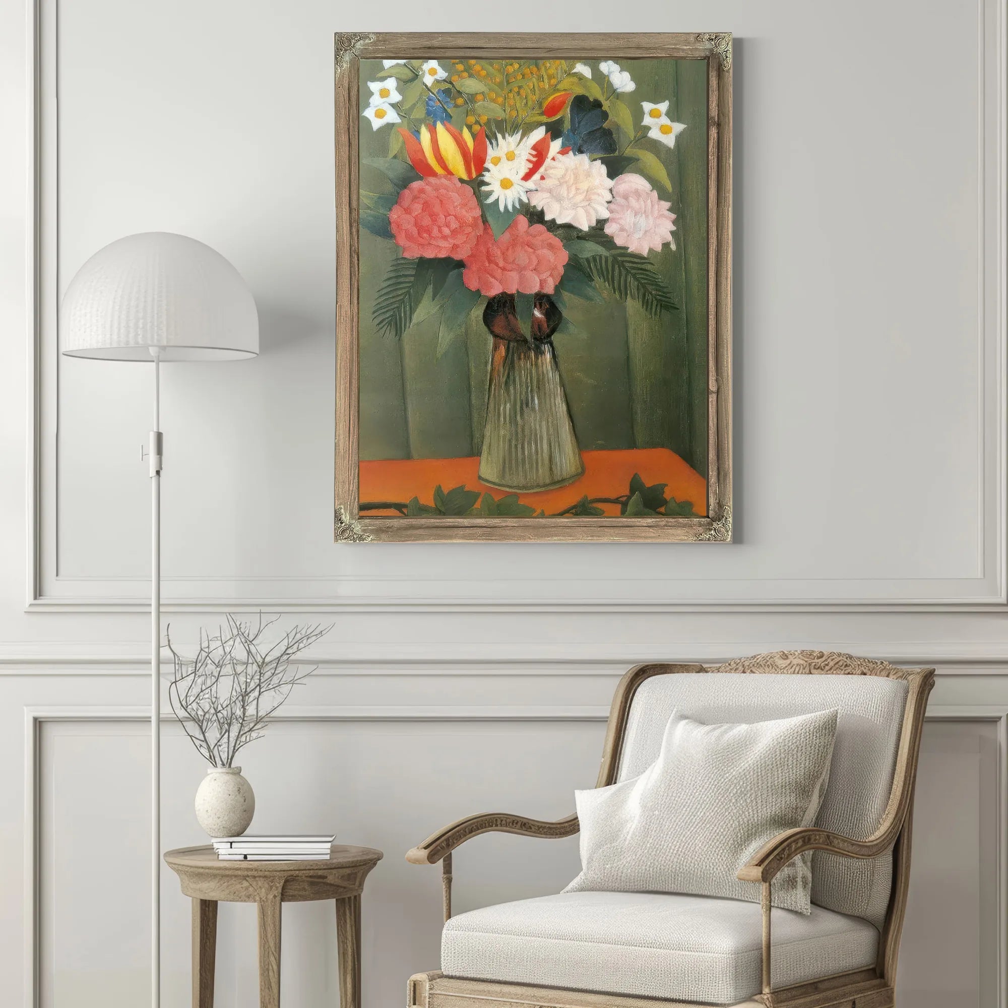 Flower In A Vase 1909 Bouquet De Fleurs By Henri Rousseau Fine Art Print