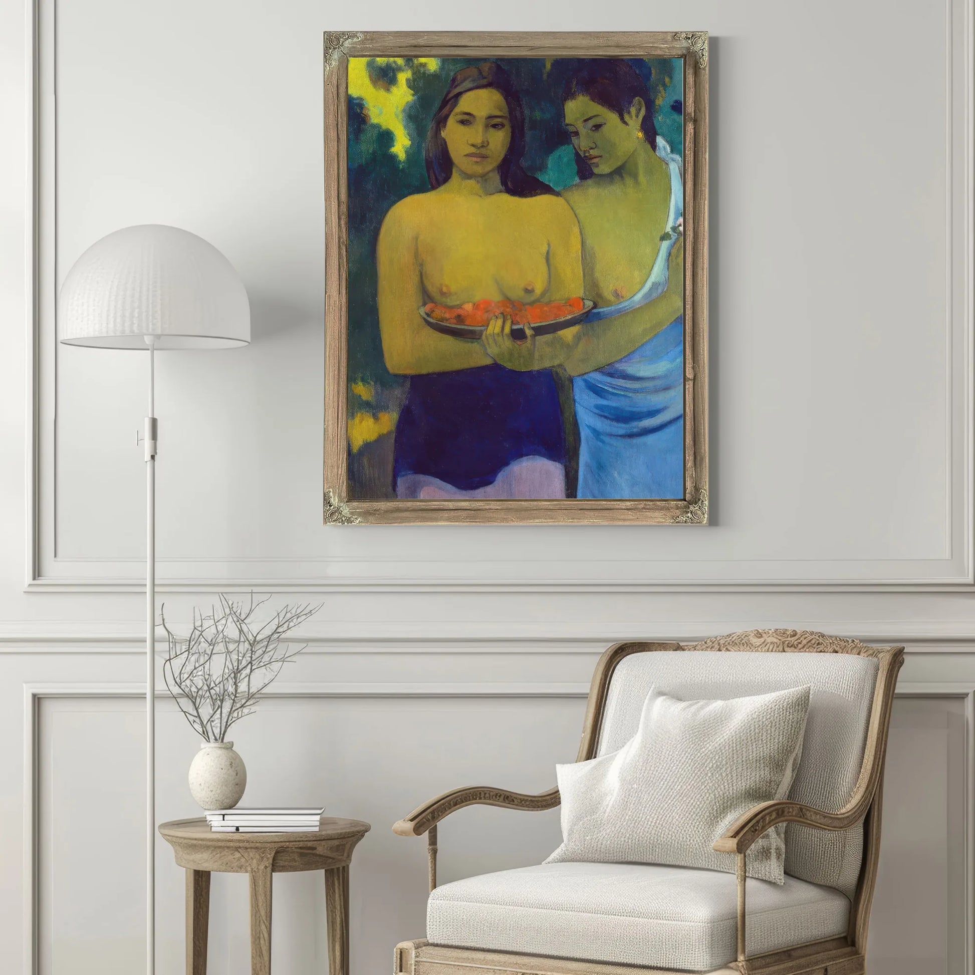 Two Tahitian Women By Eugene Henri Paul Gauguin Fine Art Print