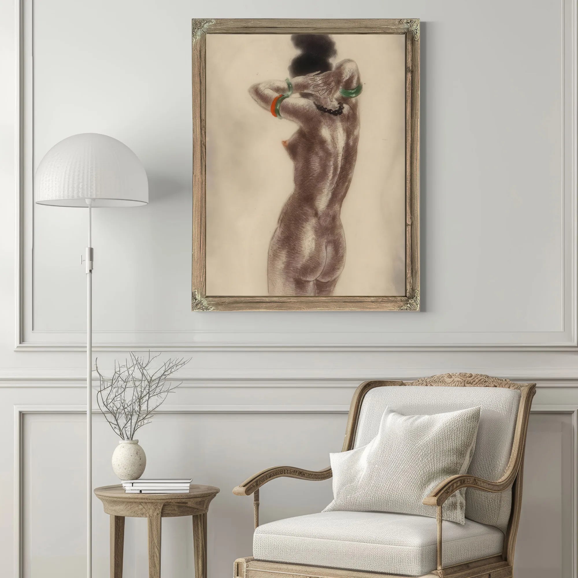 Art Professor And Nude Two Works By Louis Icart Fine Art Print