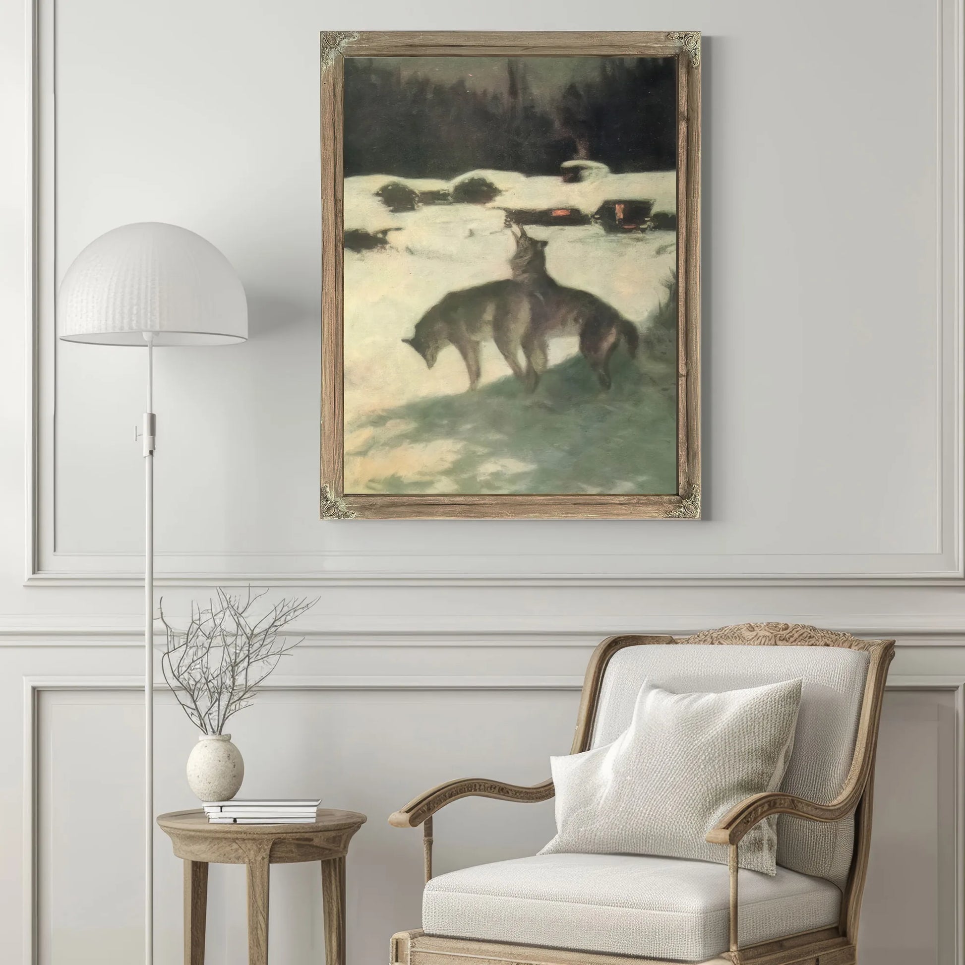 Lumber Camp At Night Aka The Tragedy Of The Trees By Frederic Remington Fine Art Print