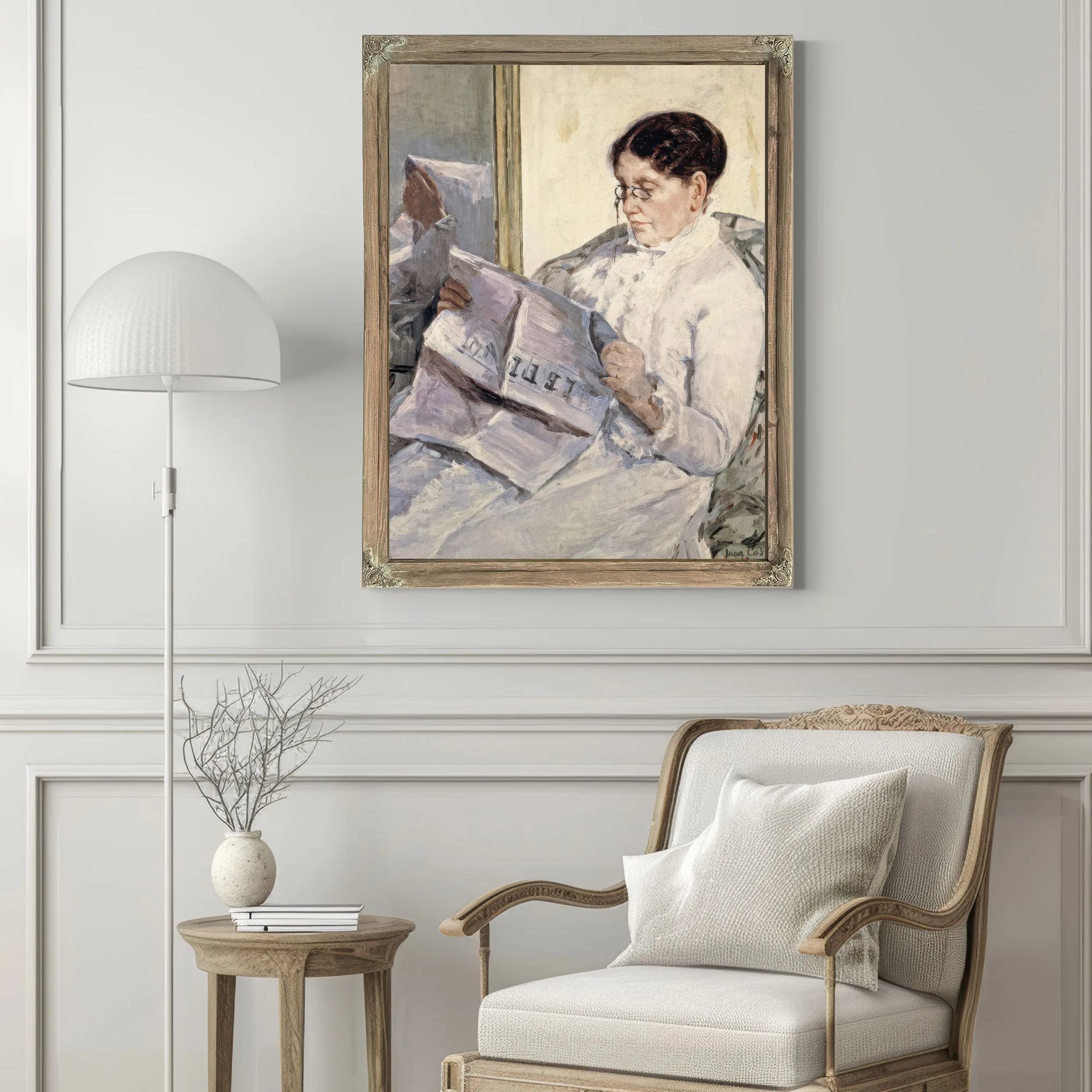 Reading 'Le Figaro' By Mary Cassatt Fine Art Print