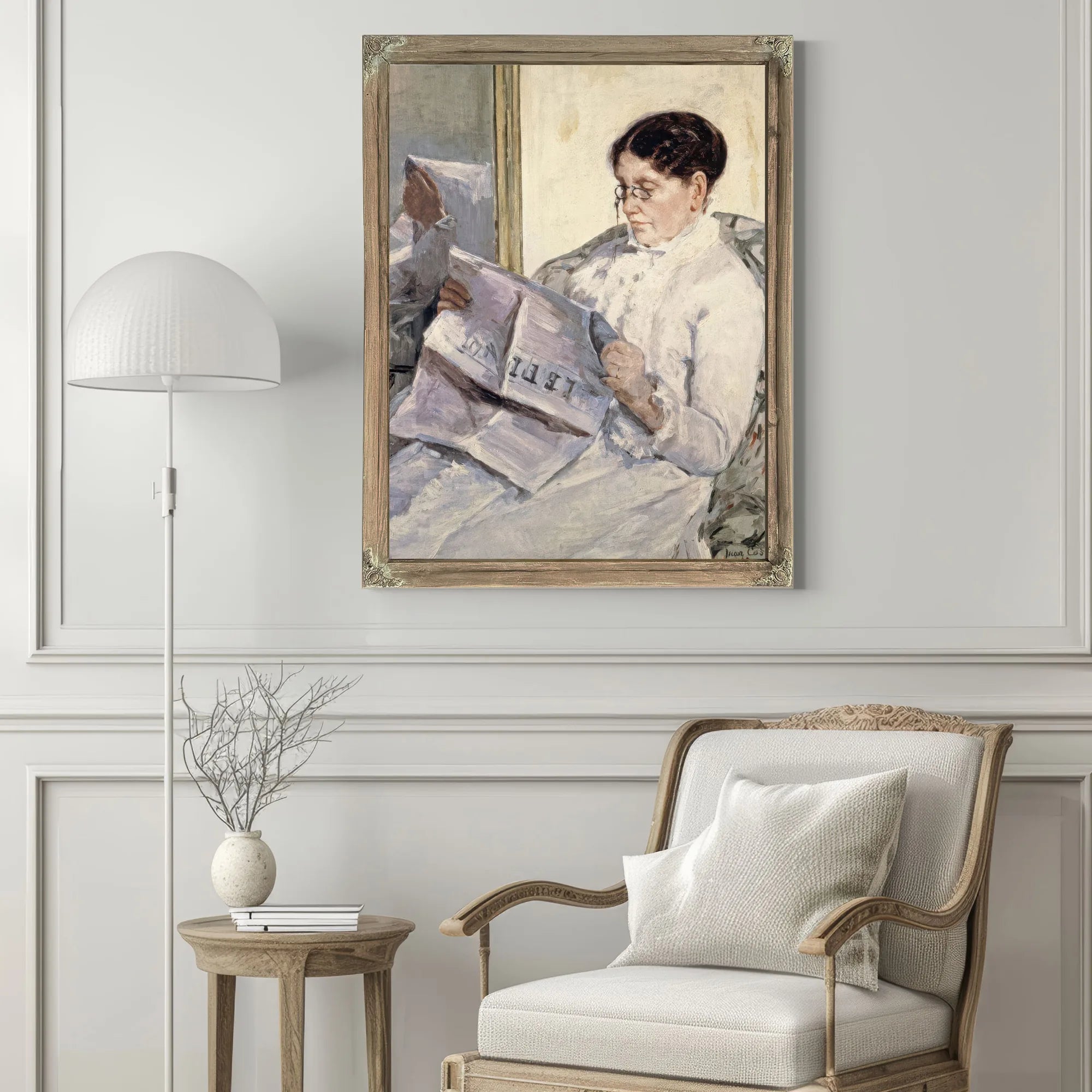 Reading 'Le Figaro' By Mary Cassatt Fine Art Print