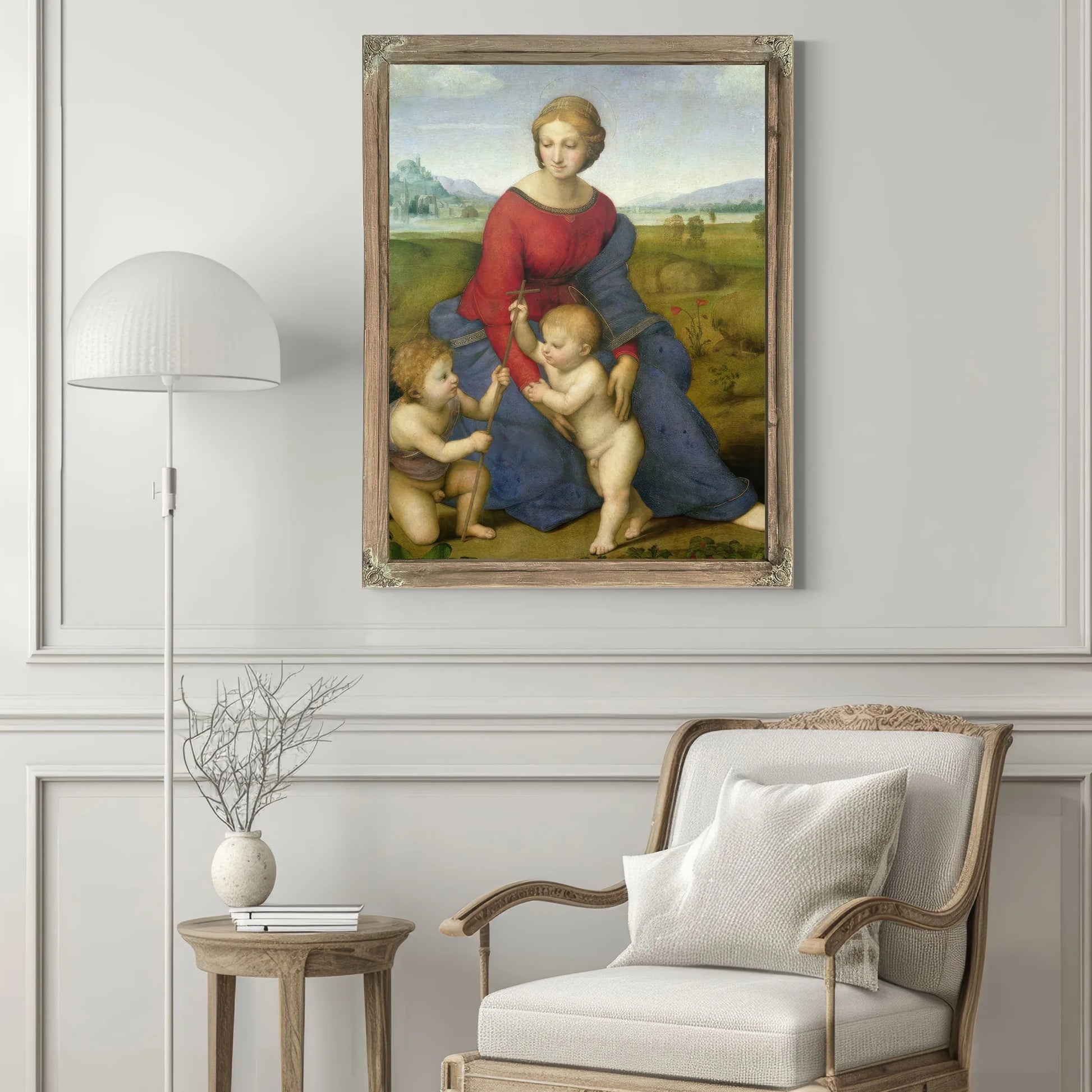 Madonna In The Meadow by Raphael Fine Art Print