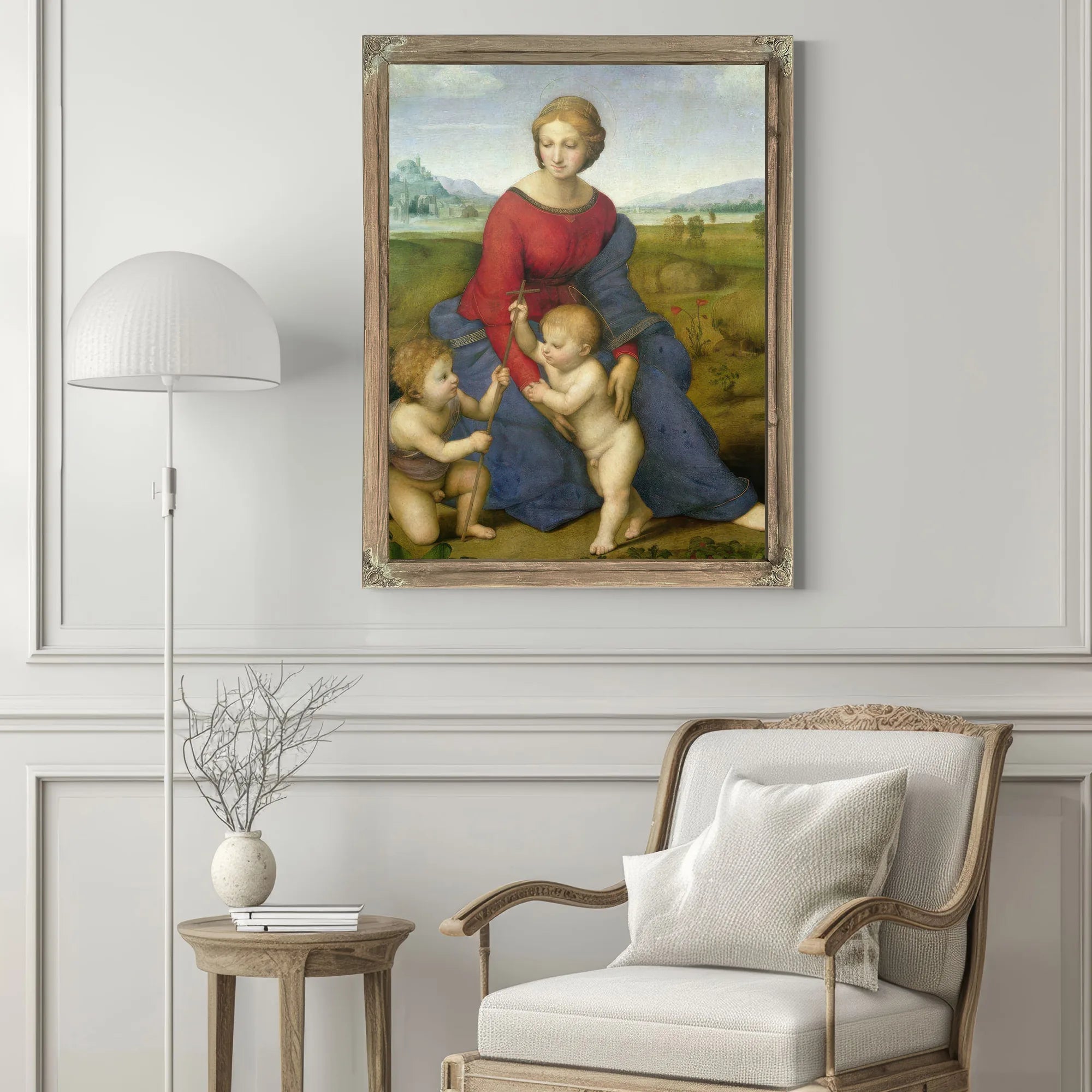 Madonna In The Meadow by Raphael Fine Art Print