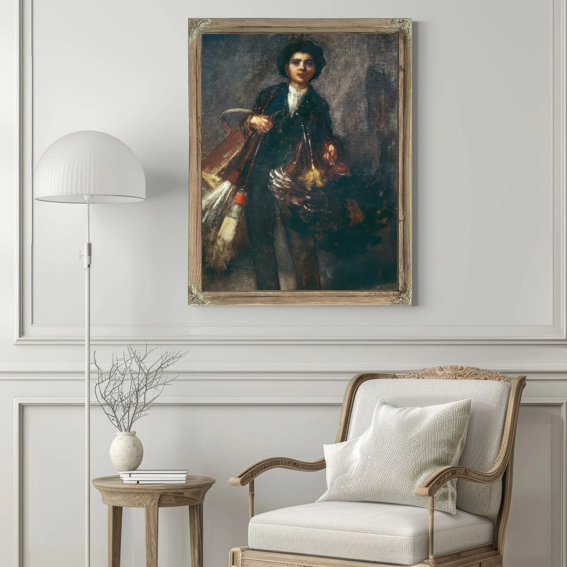Feather Duster Boy By Eastman Johnson Fine Art Print