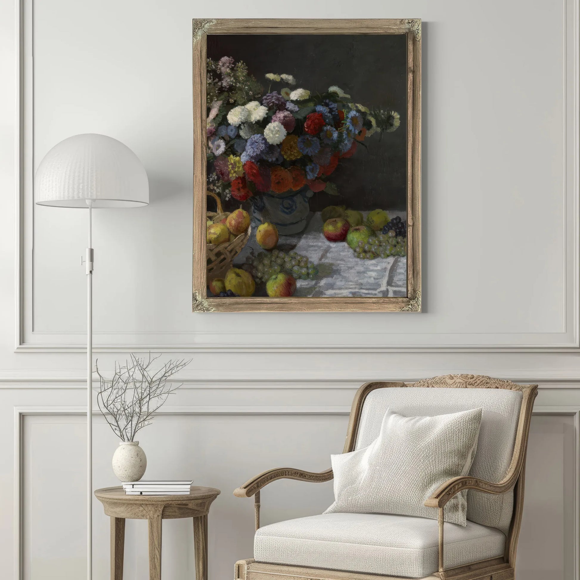 Still Life With Flowers And Fruit By Claude Monet Fine Art Print