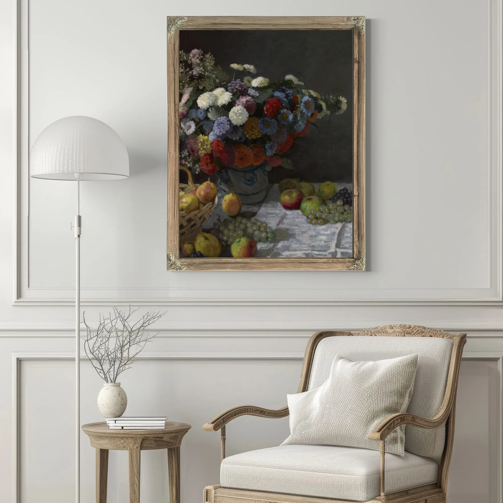 Still Life With Flowers And Fruit By Claude Monet Fine Art Print