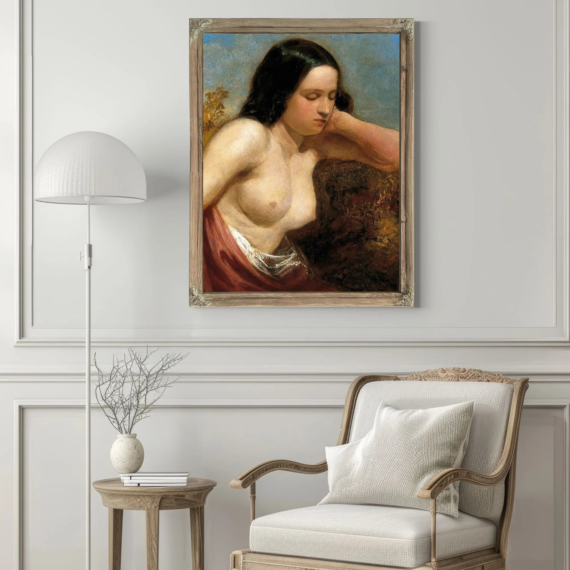 Head And Shoulders Of A Woman By William Etty Fine Art Print