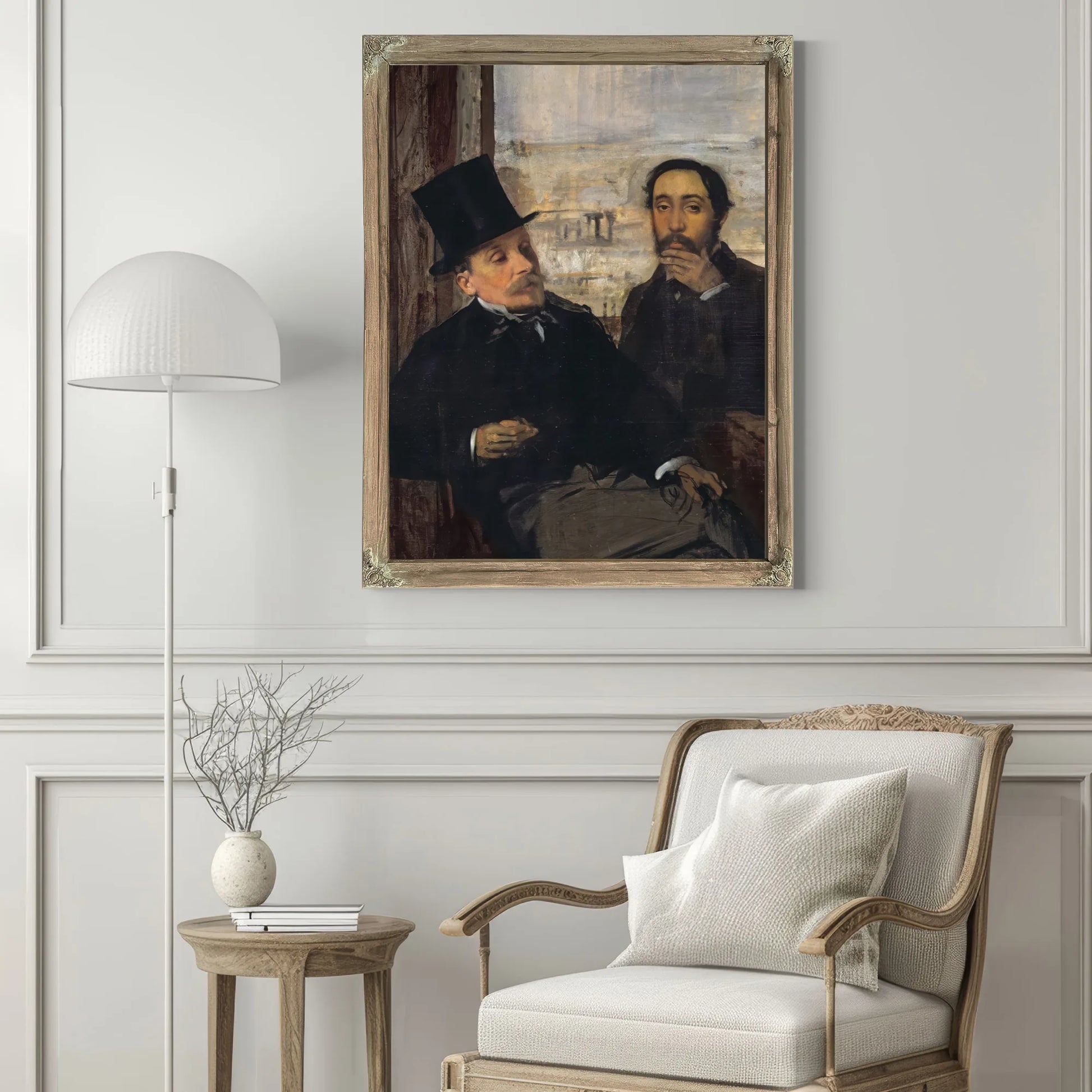Self Portrait With Evariste De Valernes (1816 96) By Edgar Degas Fine Art Print