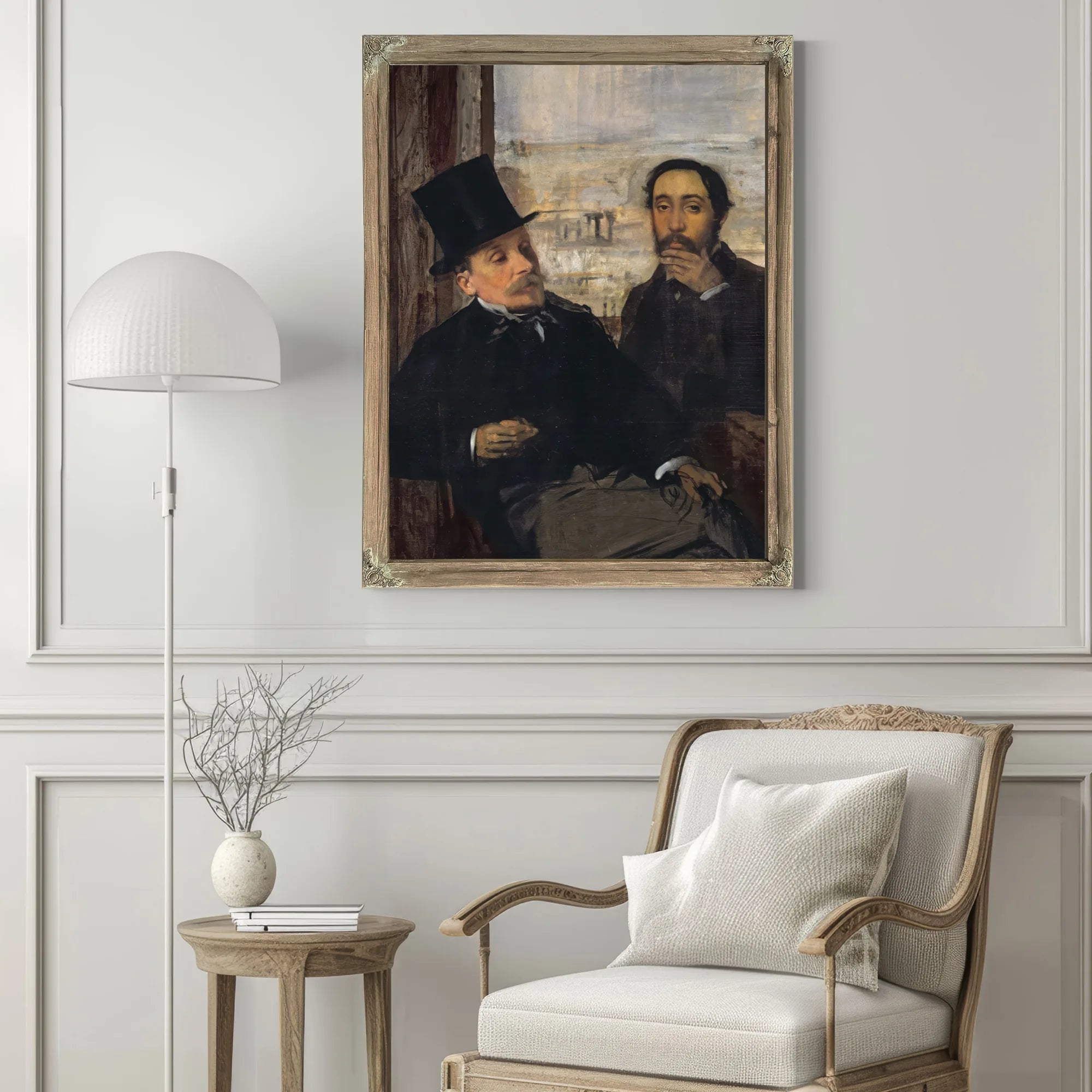 Self Portrait With Evariste De Valernes (1816 96) By Edgar Degas Fine Art Print