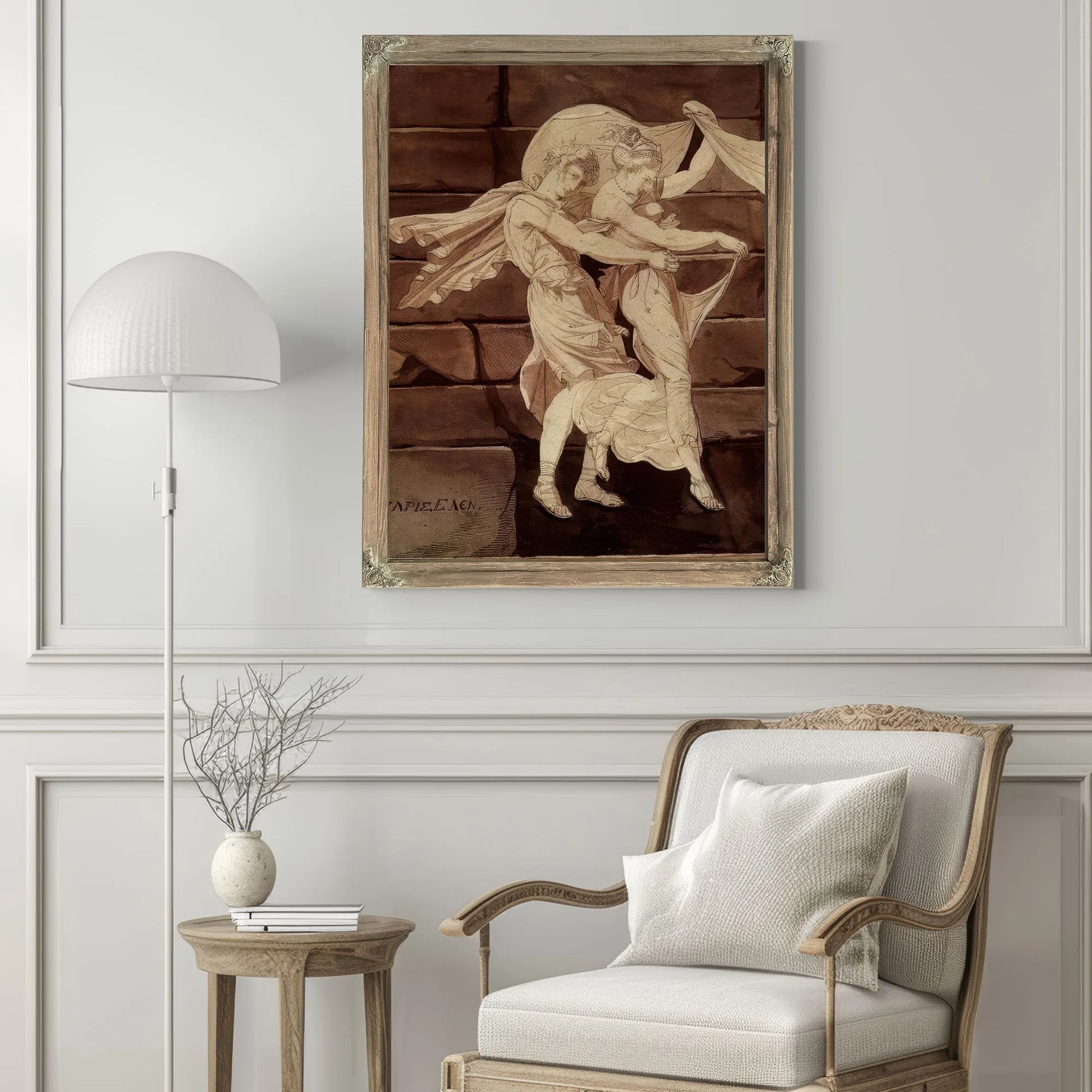 Aphrodite Leads Paris To A Duel With Menelaus By Henry Fuseli Fine Art Print