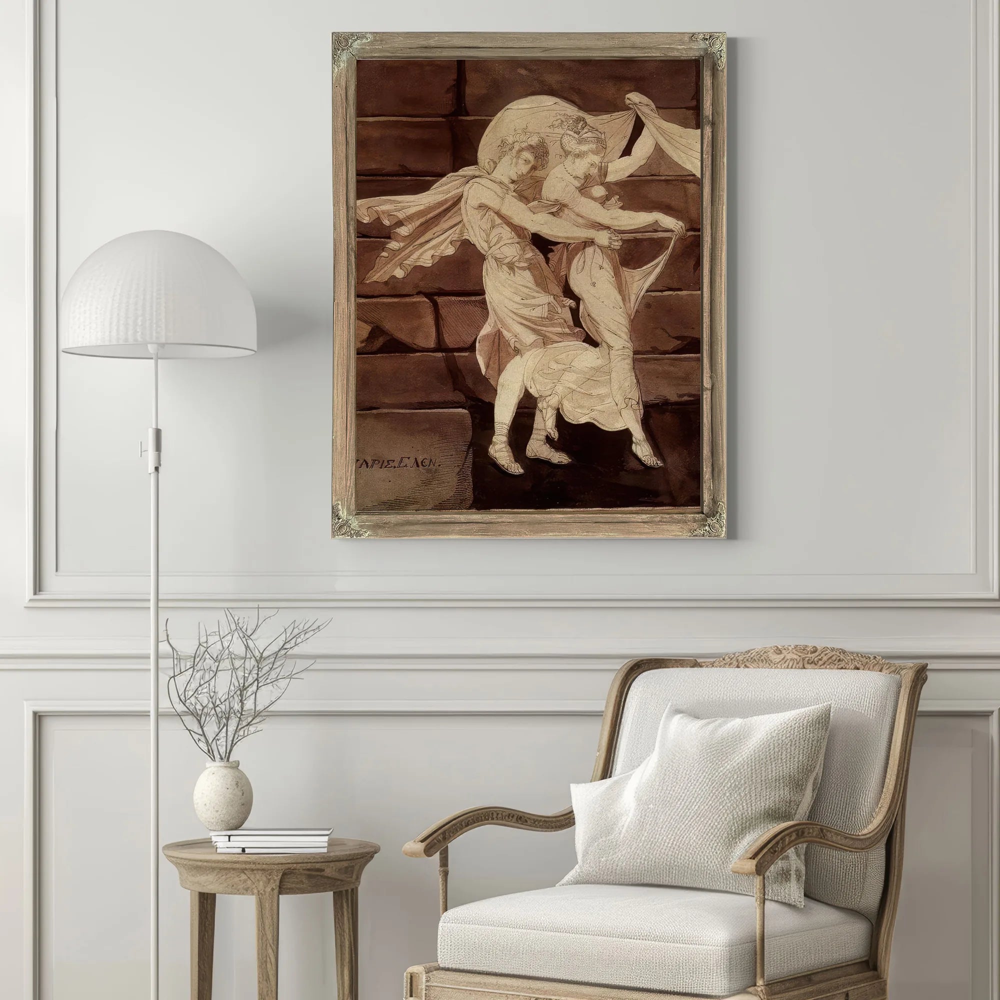 Aphrodite Leads Paris To A Duel With Menelaus By Henry Fuseli Fine Art Print