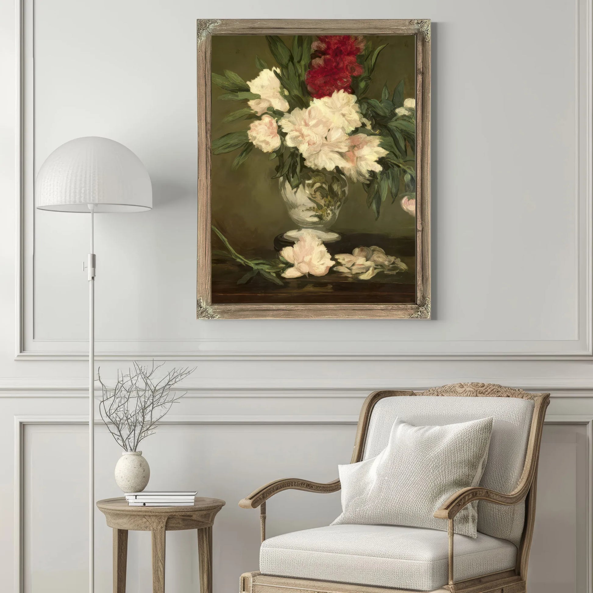 Vase Of Peonies On A Small Pedestal By Edouard Manet Fine Art Print