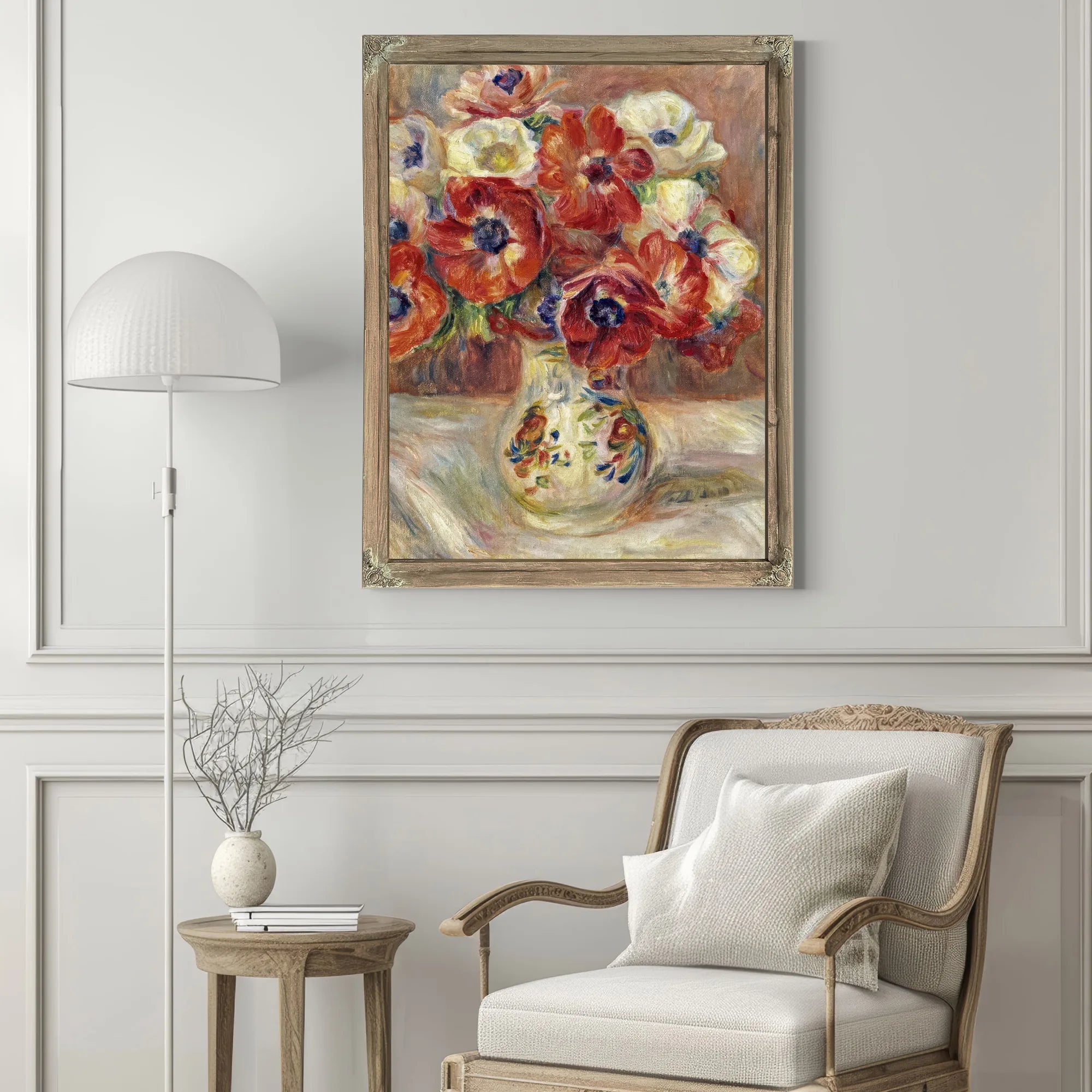 Still Life With Anemones By Pierre Auguste Renoir Fine Art Print
