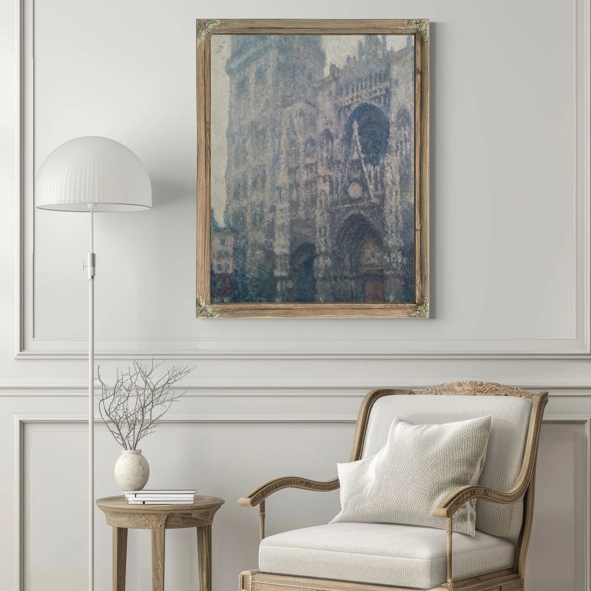 Rouen Cathedral, West Portal, Grey Weather By Claude Monet Fine Art Print