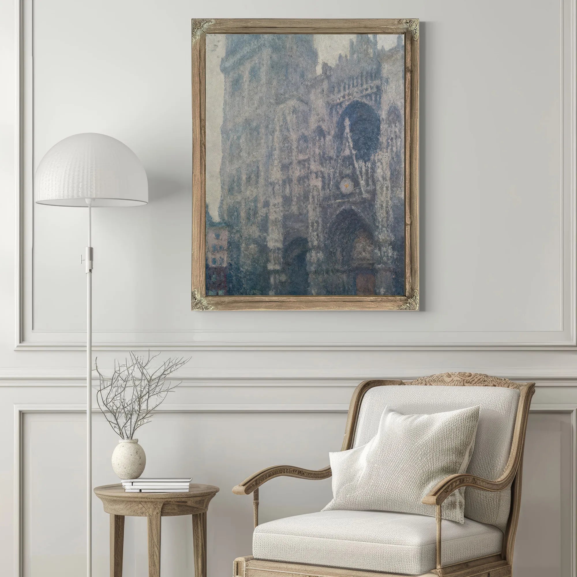 Rouen Cathedral, West Portal, Grey Weather By Claude Monet Fine Art Print