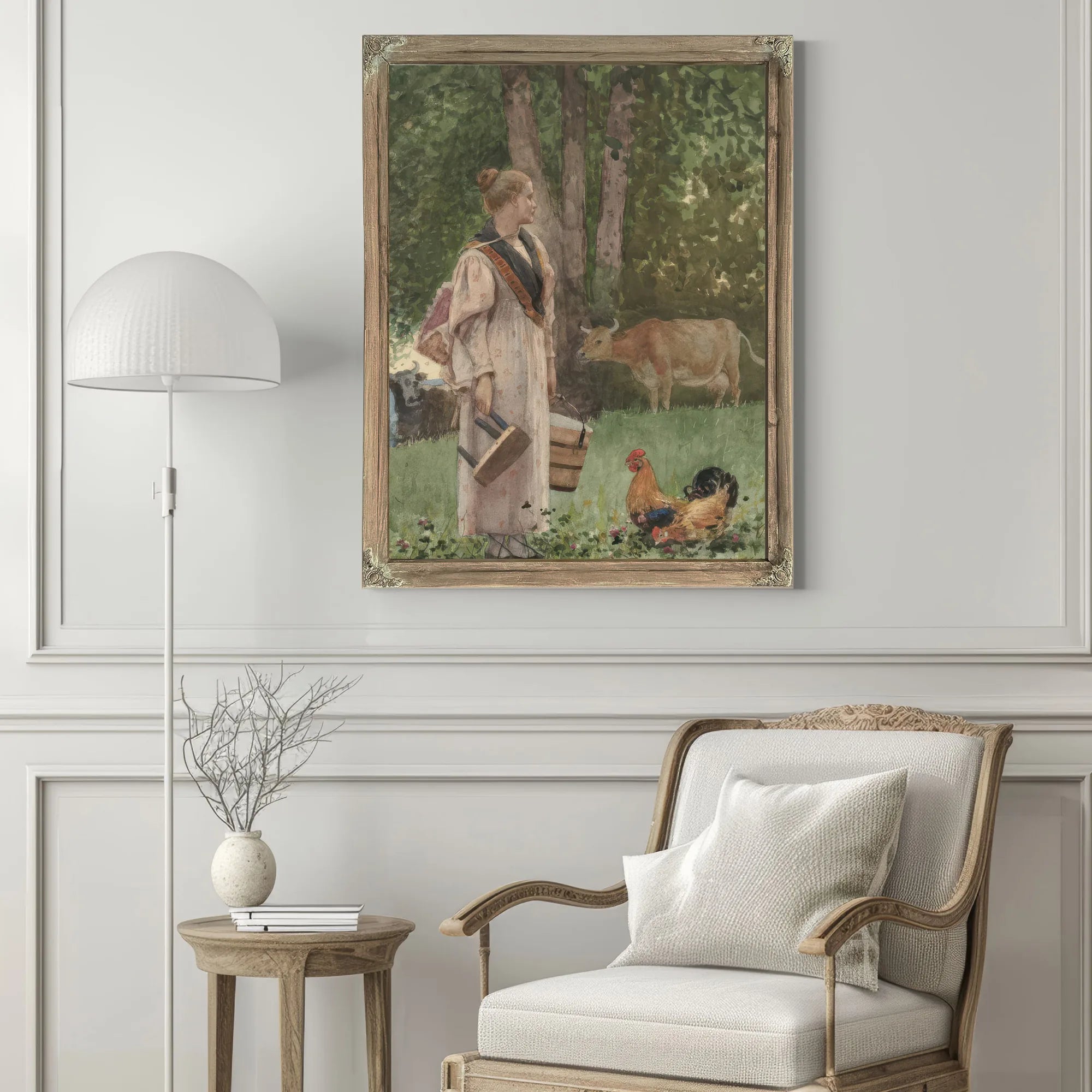 The Milk Maid By Winslow Homer Fine Art Print