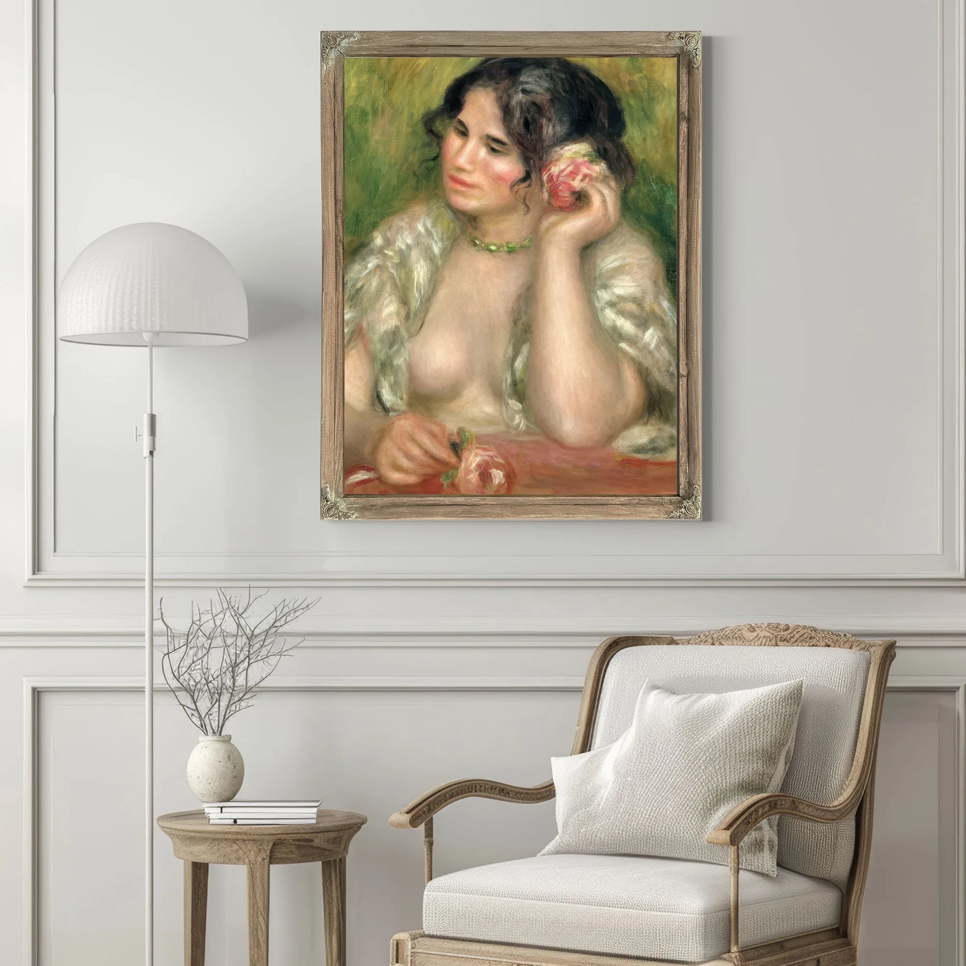 Gabrielle With A Rose By Pierre Auguste Renoir Fine Art Print