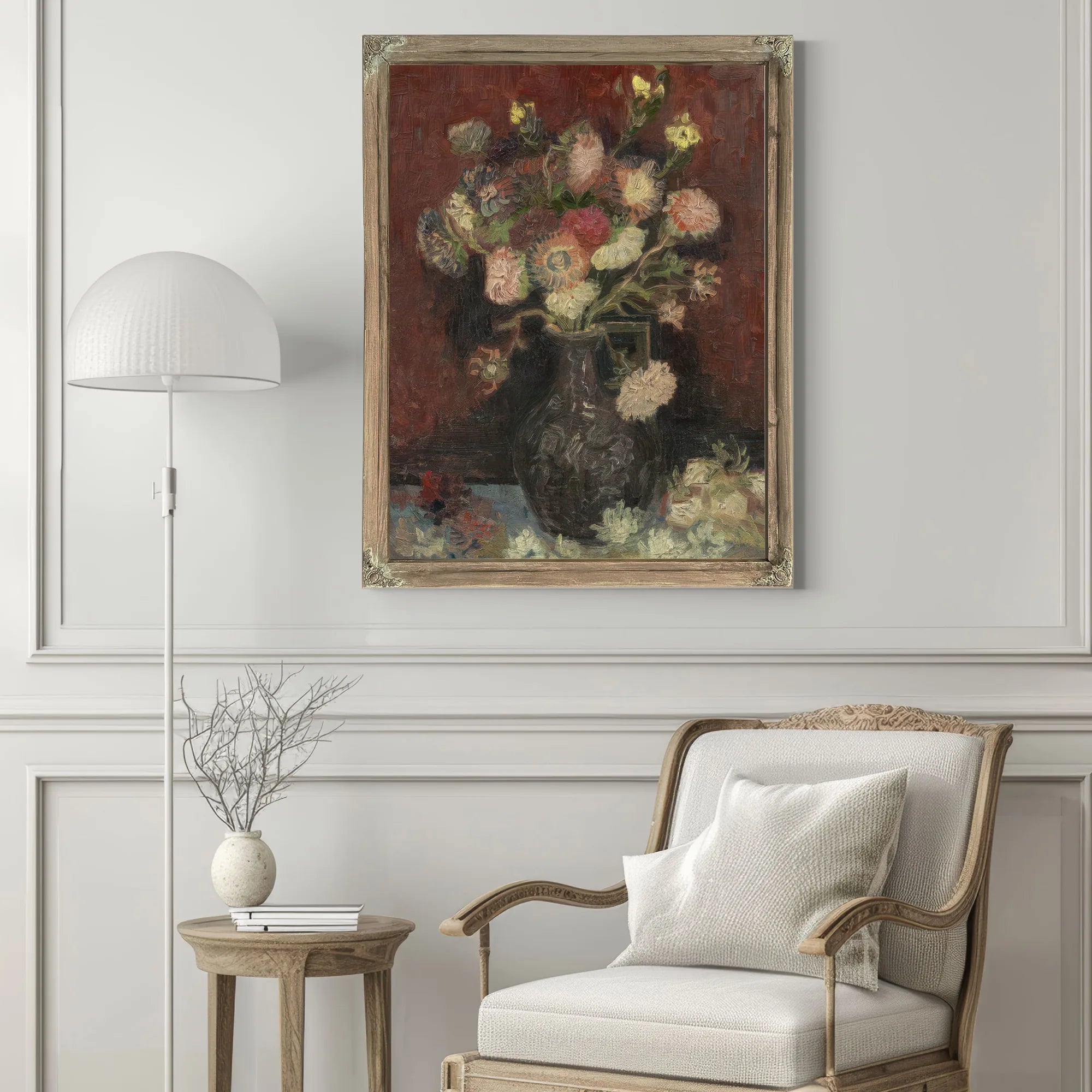 Vase With Autumn Asters By Vincent Van Gogh Fine Art Print