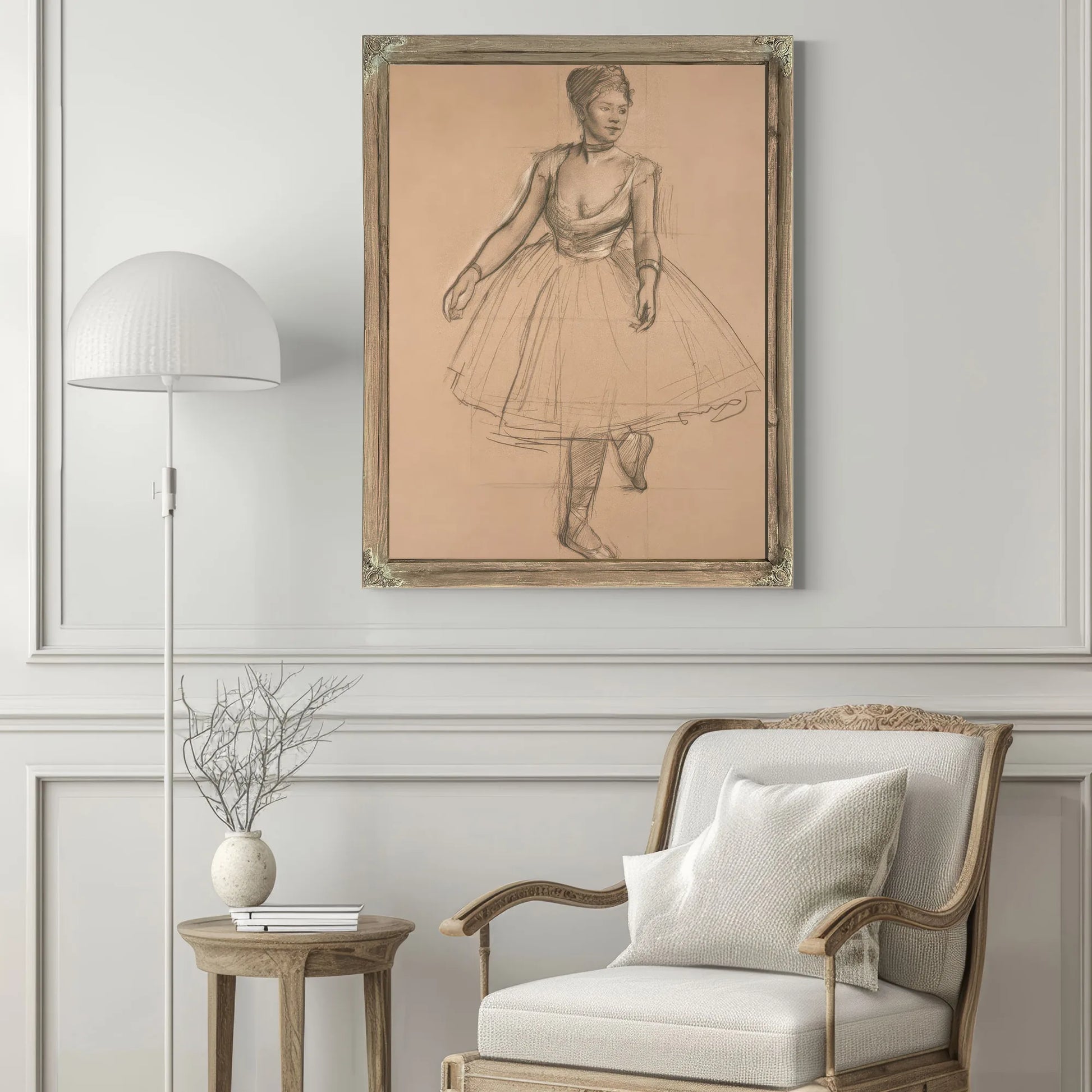 Dancer In Position, Three Quarter View By Edgar Degas Fine Art Print