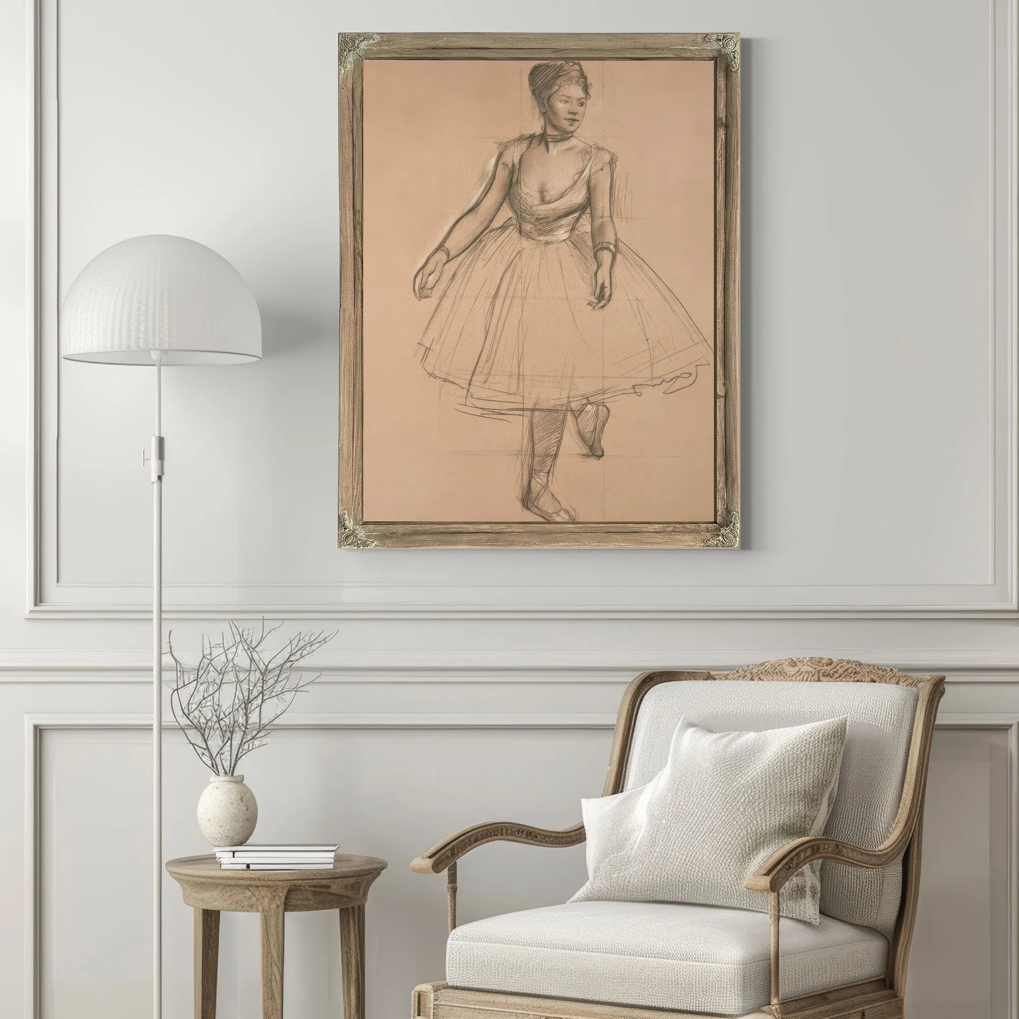 Dancer In Position, Three Quarter View By Edgar Degas Fine Art Print