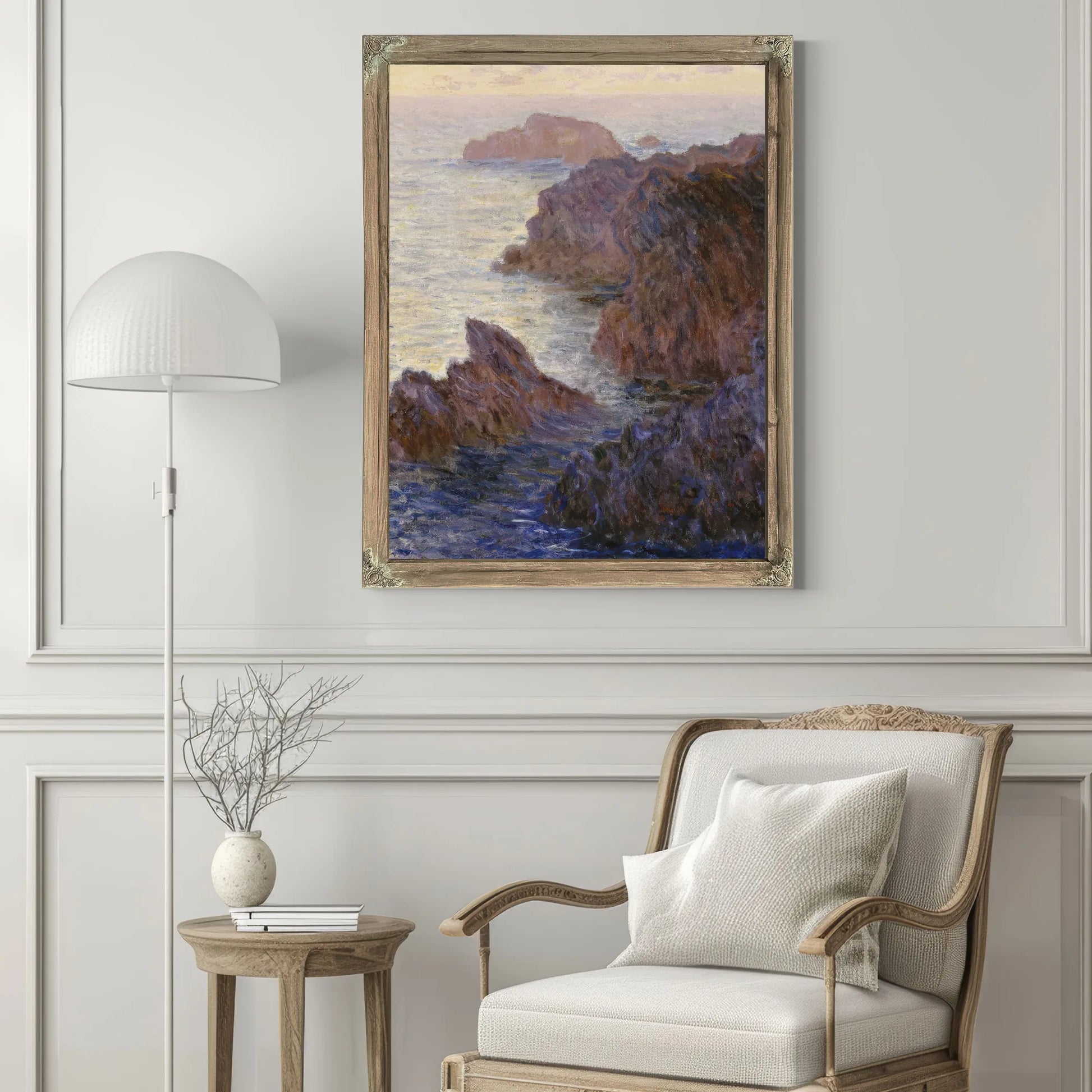 Rocky Point At Port Goulphar By Claude Monet Fine Art Print