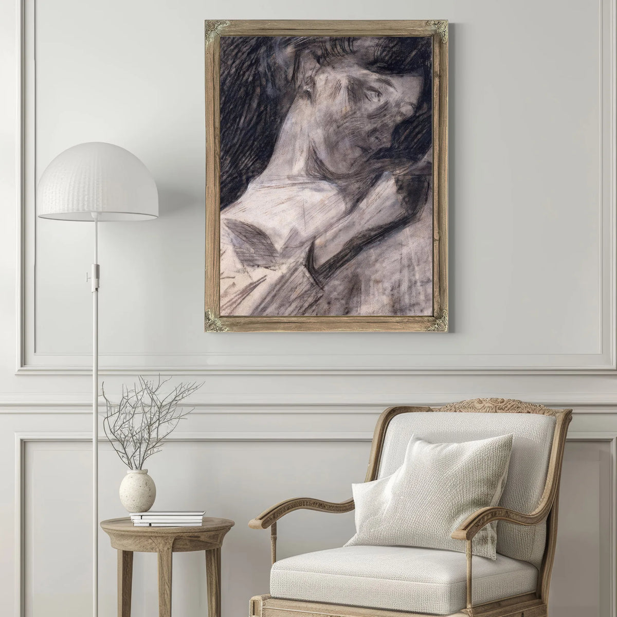 Young Woman Reading Ines 1909 1910 Charcoal Watercolor Crayon 467X333Mm Met By Umberto Boccioni Fine Art Print