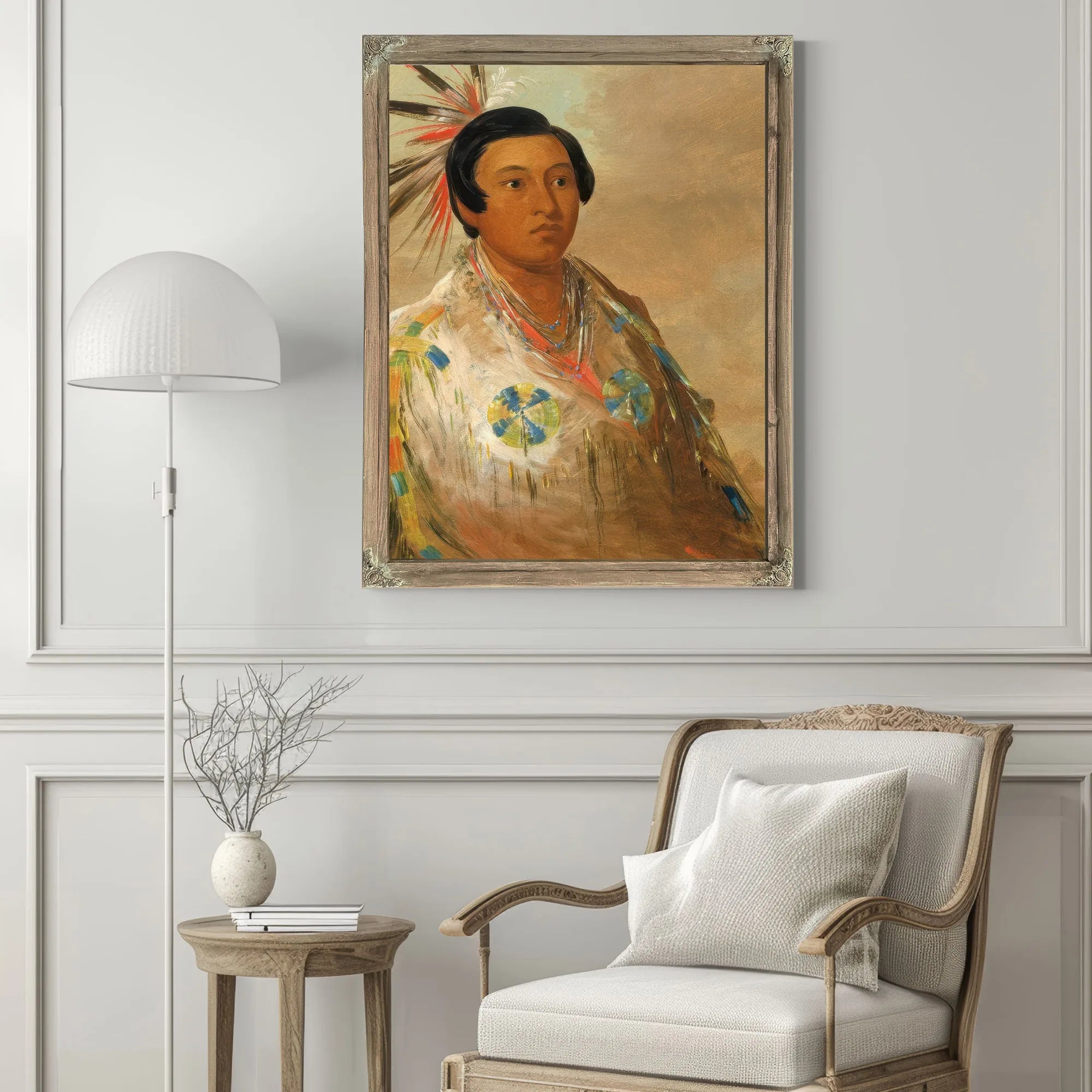 Hee Doh'ge Ats, A Young Man By George Catlin Fine Art Print