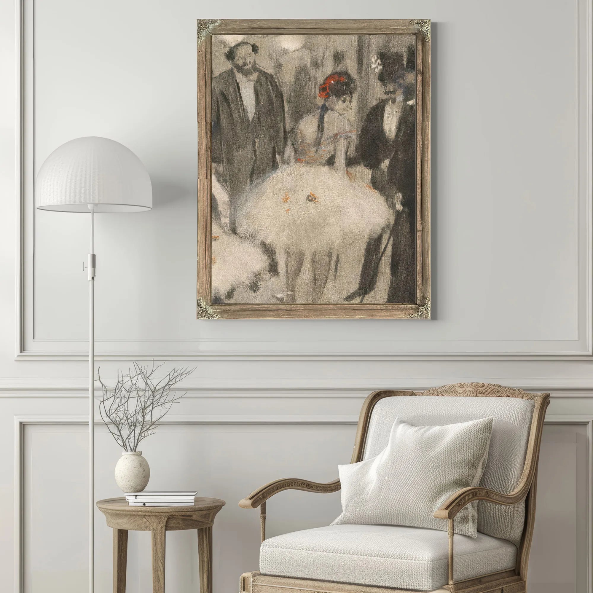 Virginie Being Admired While The Marquis Cavalcanti Looks On By Edgar Degas Fine Art Print