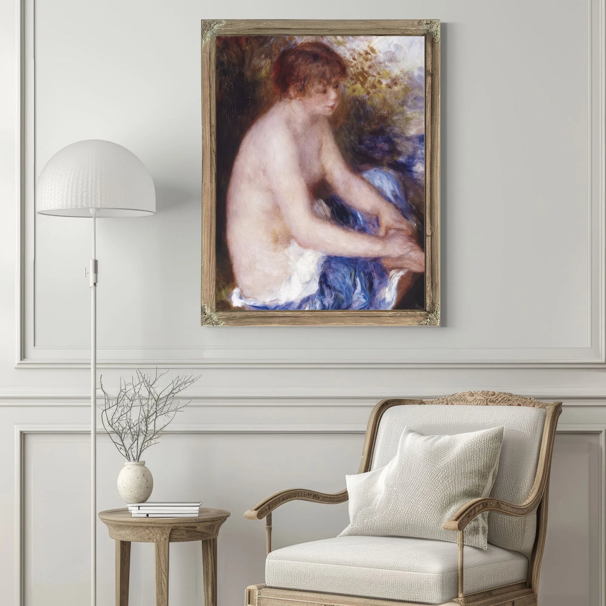 Petite Nu Bleu (Little Blue Nude) By Pierre Auguste Renoir Fine Art Print