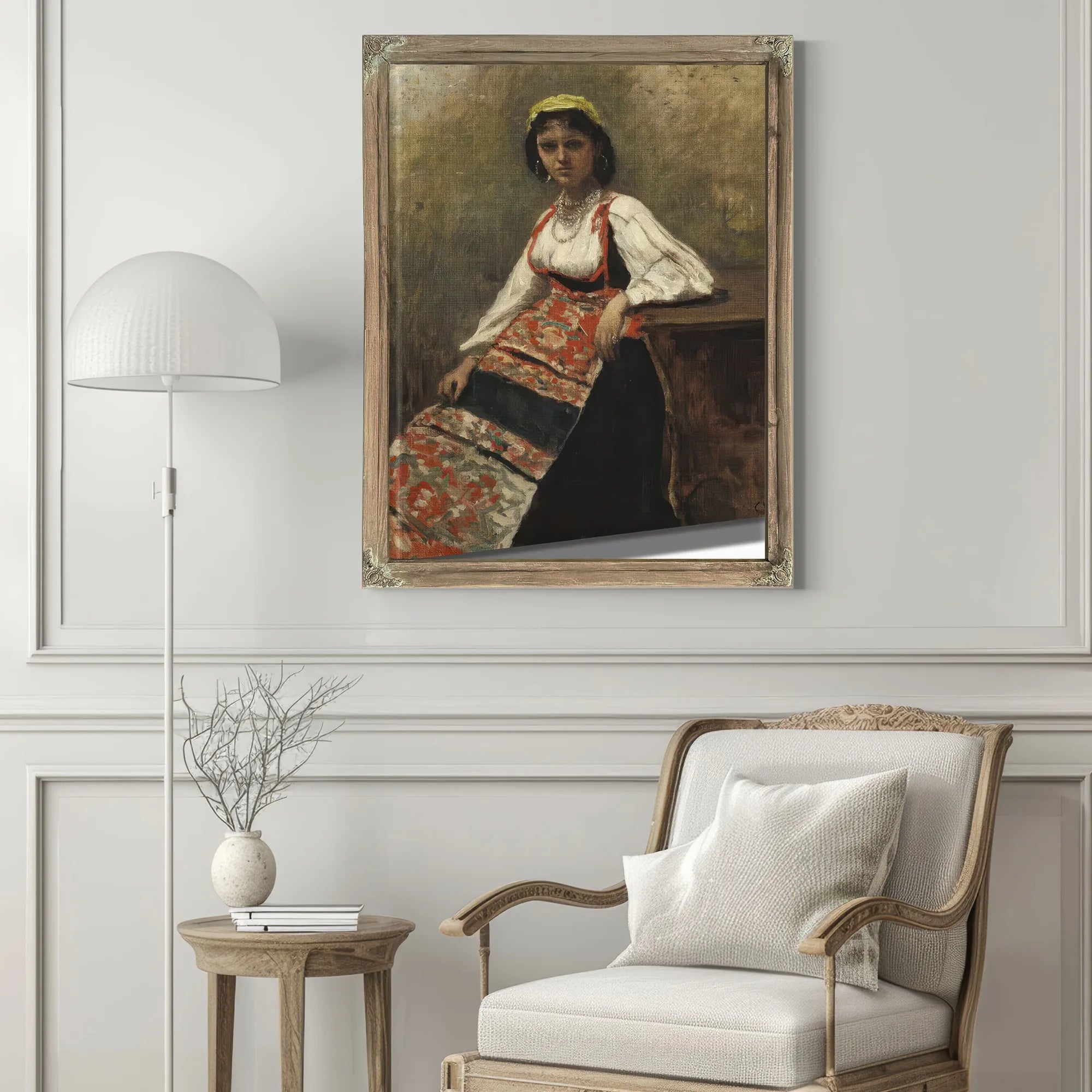 Italian Girl By Jean Baptiste Camille Corot Fine Art Print