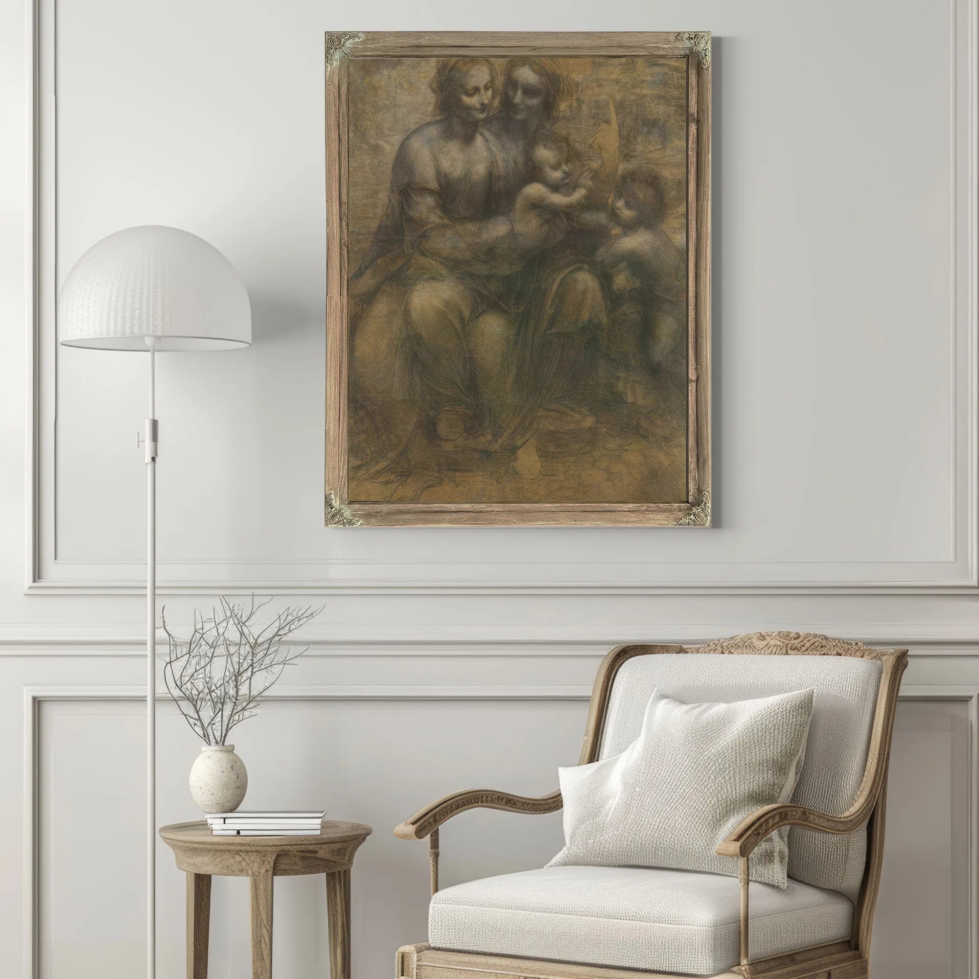 The Virgin And Child With Saint Anne And Saint John The Baptist By Leonardo Da Vinci Fine Art Print