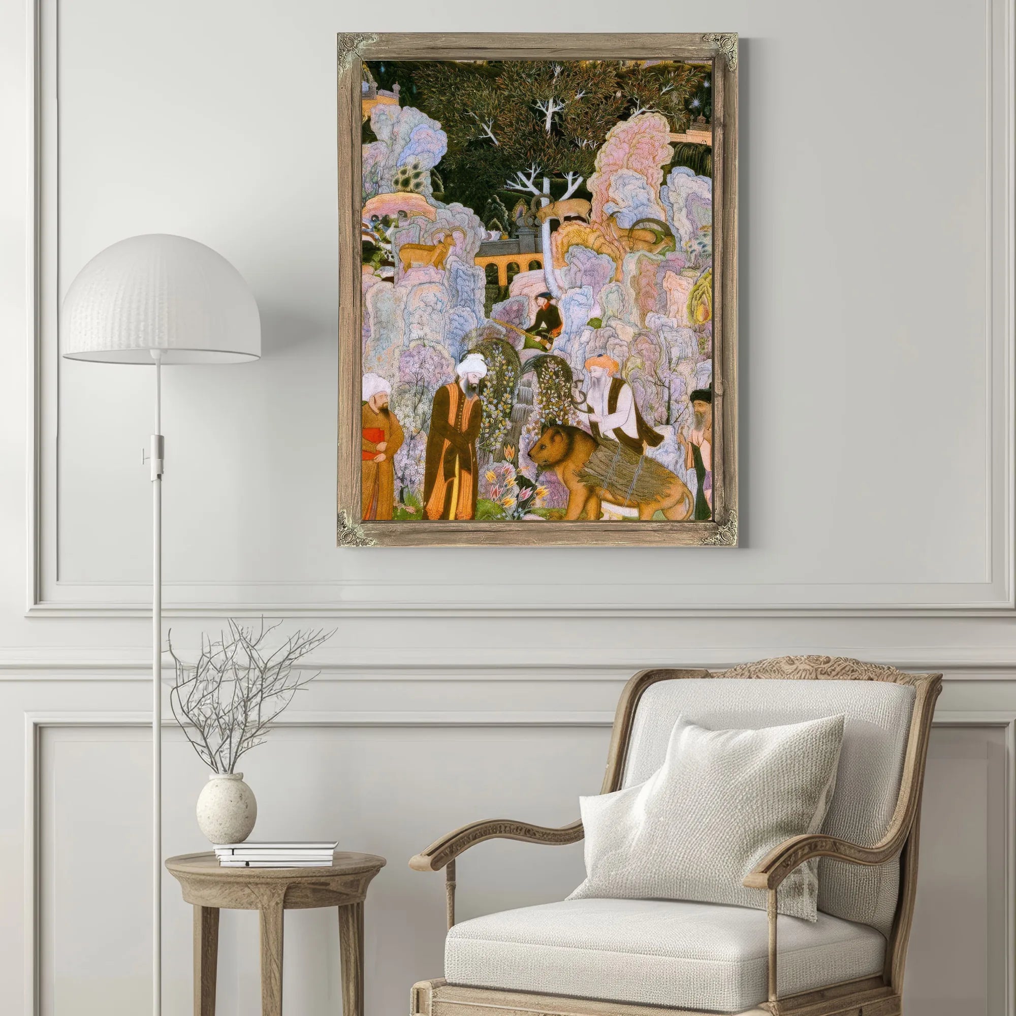 Sufis In A Landscape 1601 G By Farrukh Beg Fine Art Print