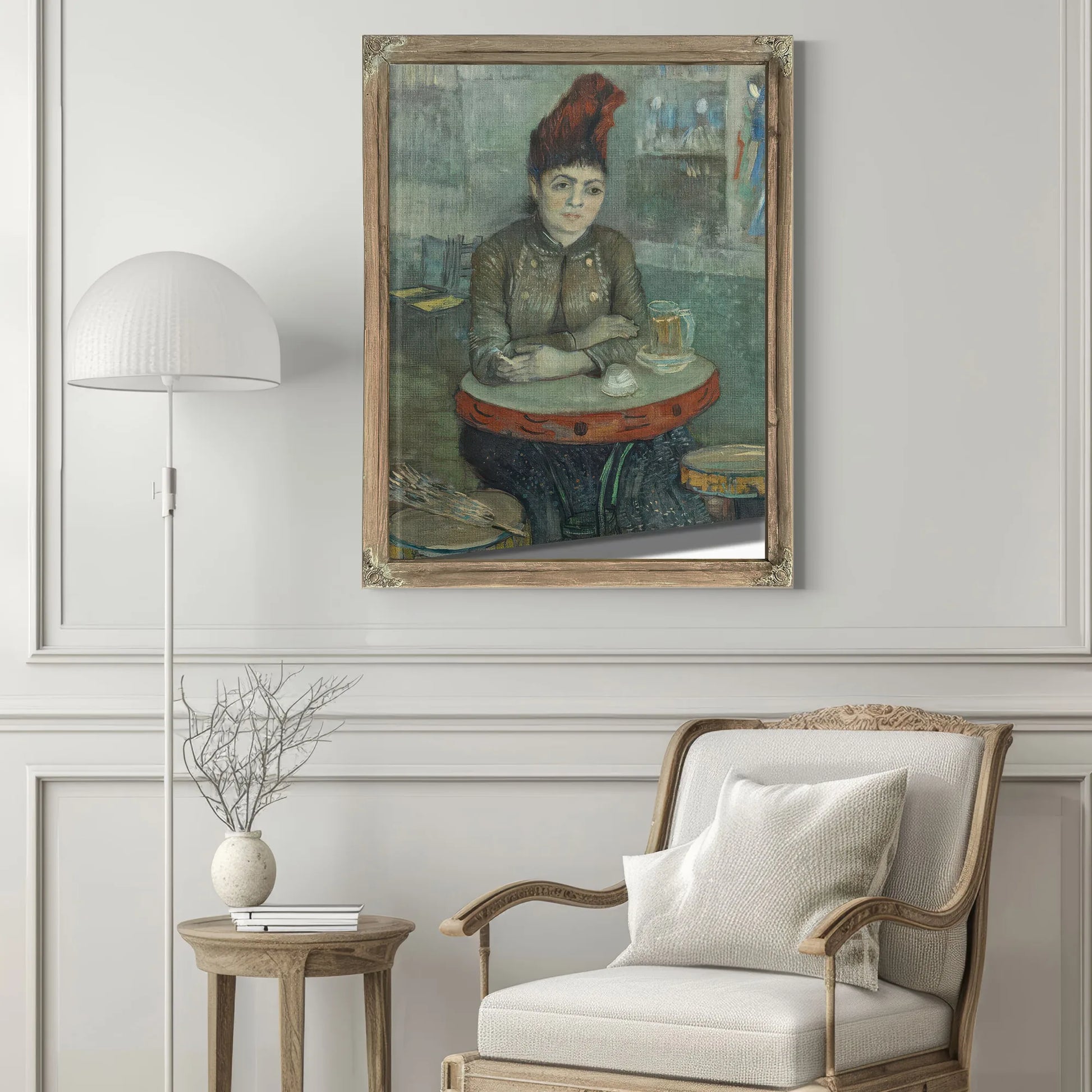 In The Cafe Agostina Segatori In Le Tambourin By Vincent Van Gogh Fine Art Print