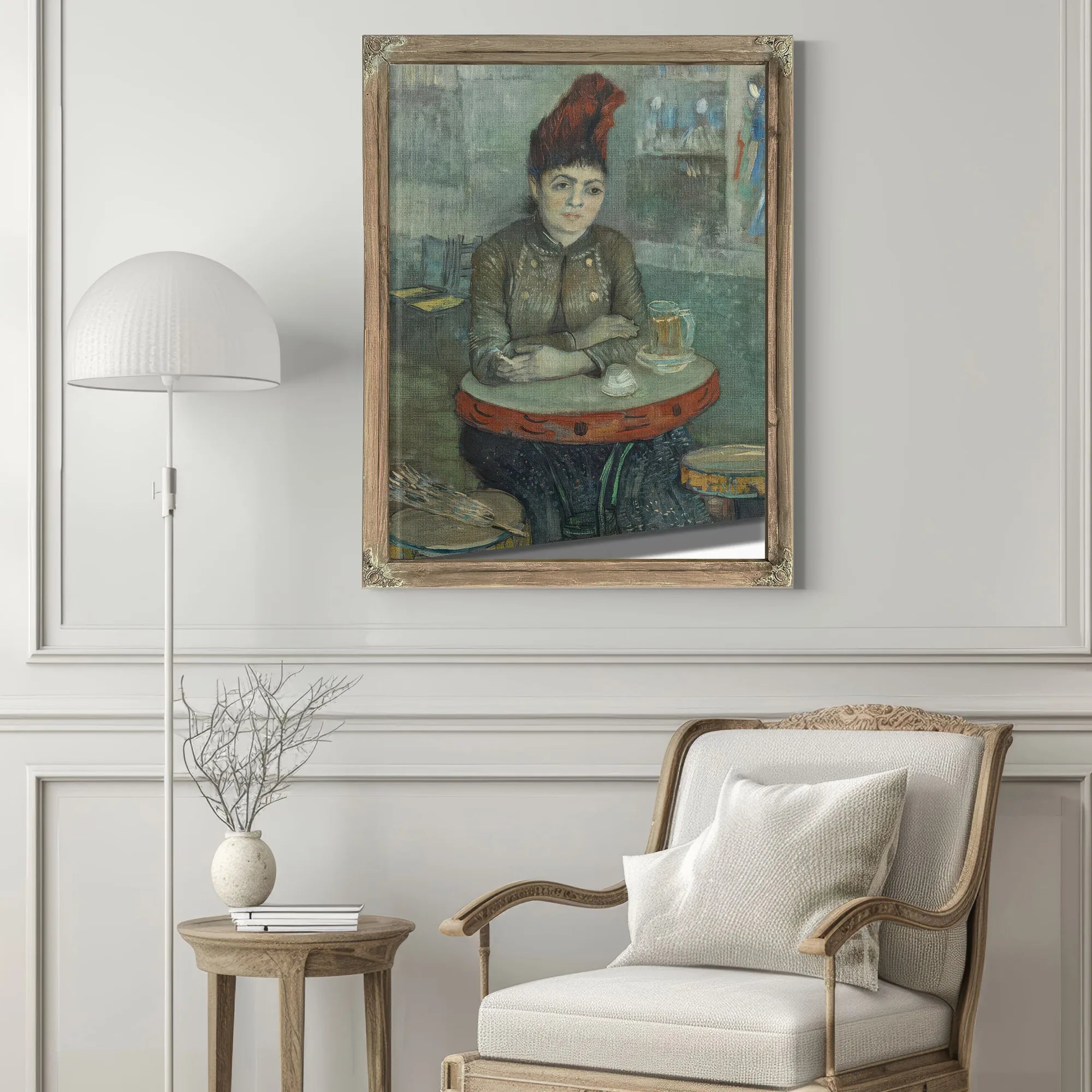 In The Cafe Agostina Segatori In Le Tambourin By Vincent Van Gogh Fine Art Print